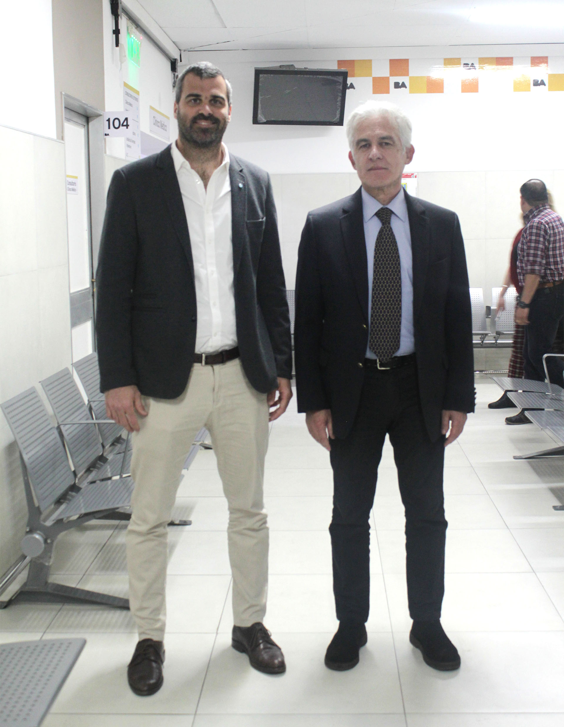 Nicolás Montavio, Subsecretario administrativo de Salud, y Aldo Caridi, Subsecretario de Atención Hospitalaria