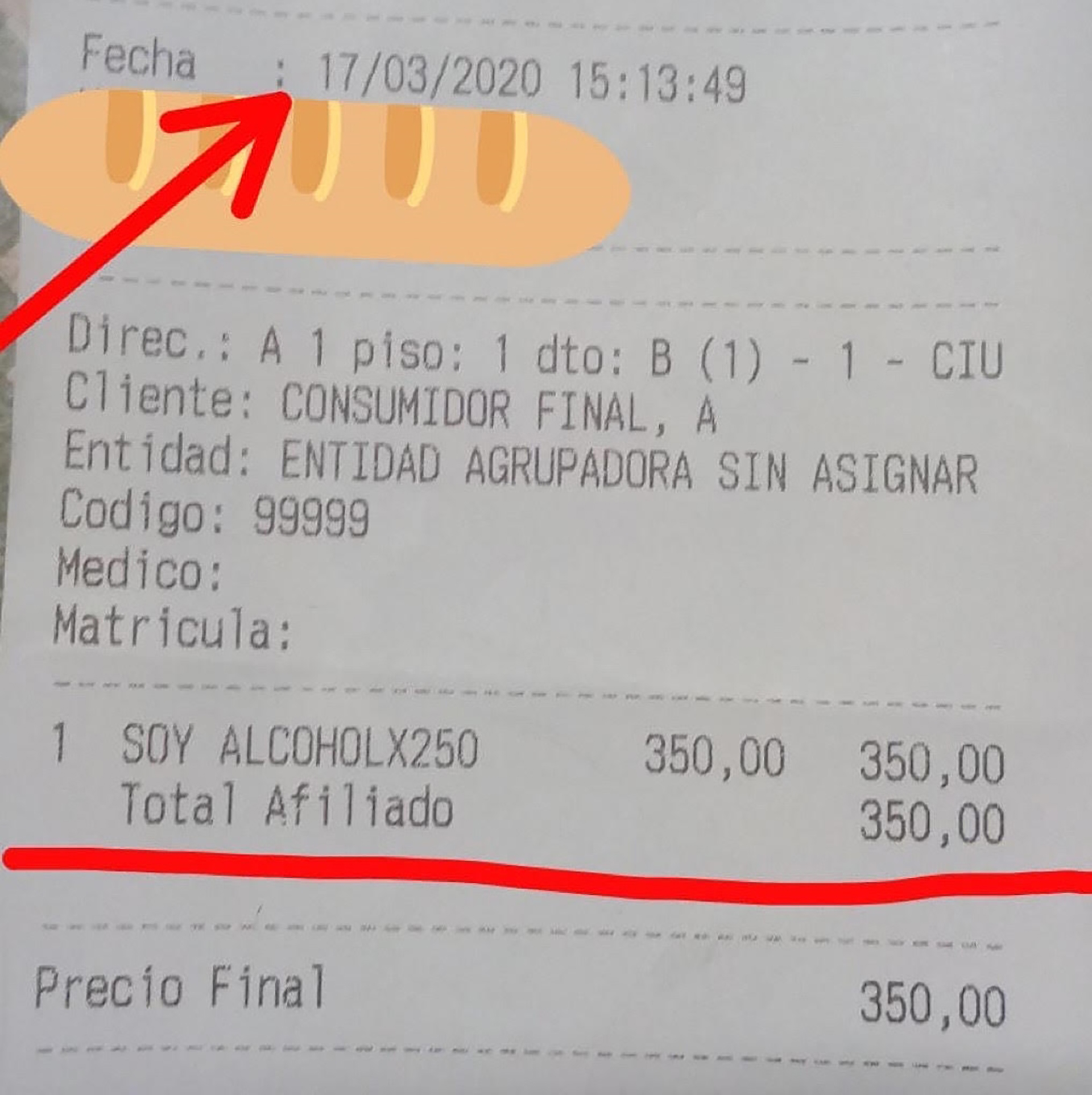 11 días más tarde, el precio fue elevado a $350