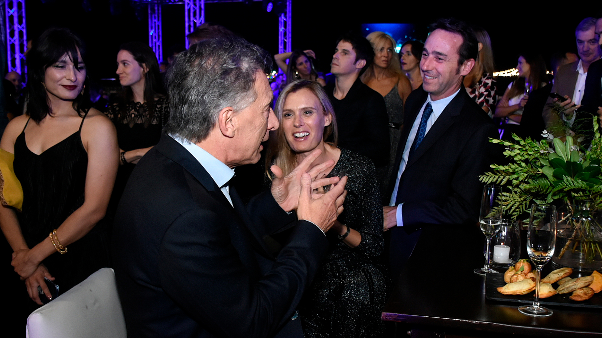 Macri saludando a Marcos Galperín
