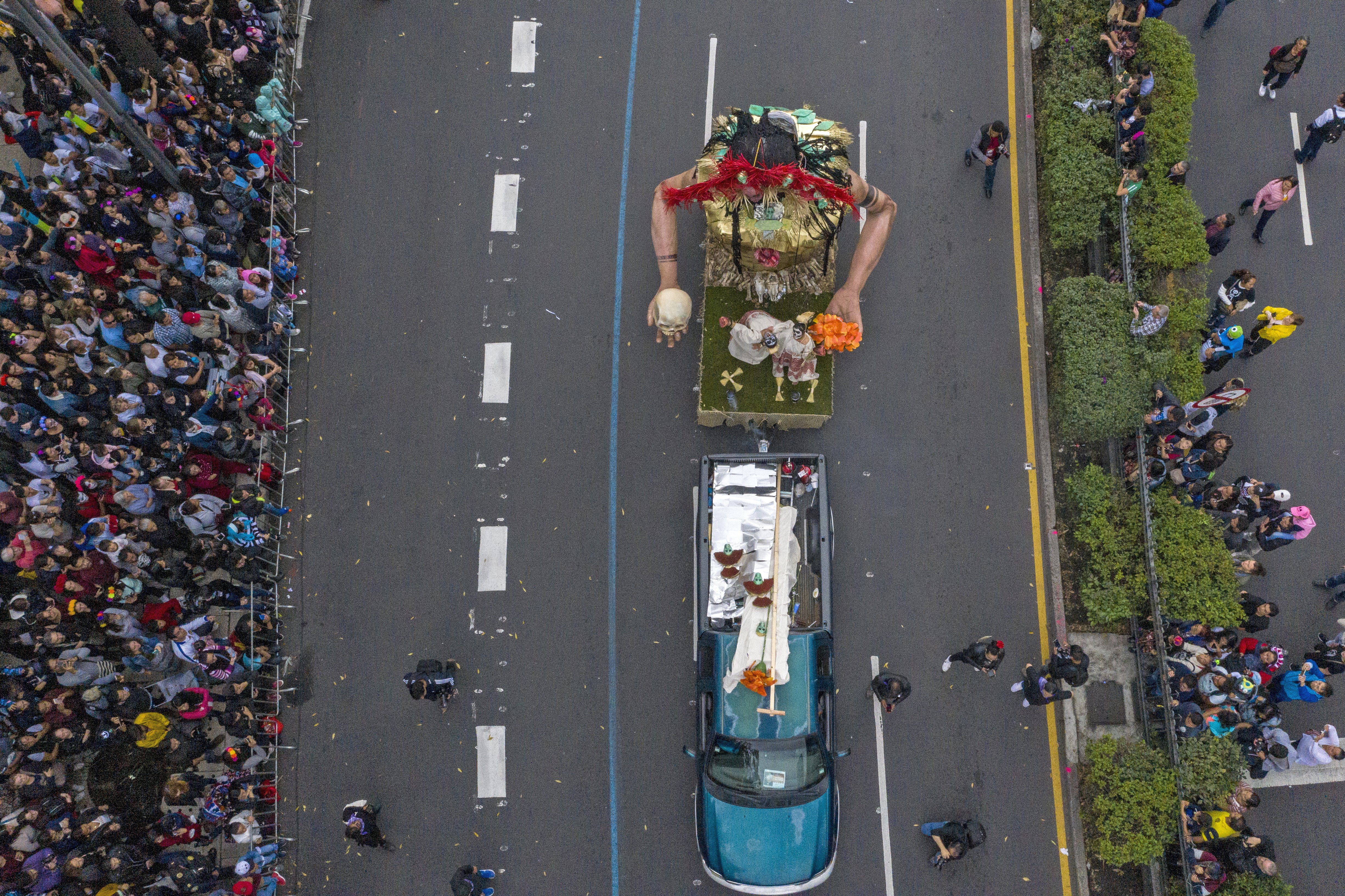 La vista aérea de Paseo de la Reforma (Foto: Pedro Pardo/AFP)