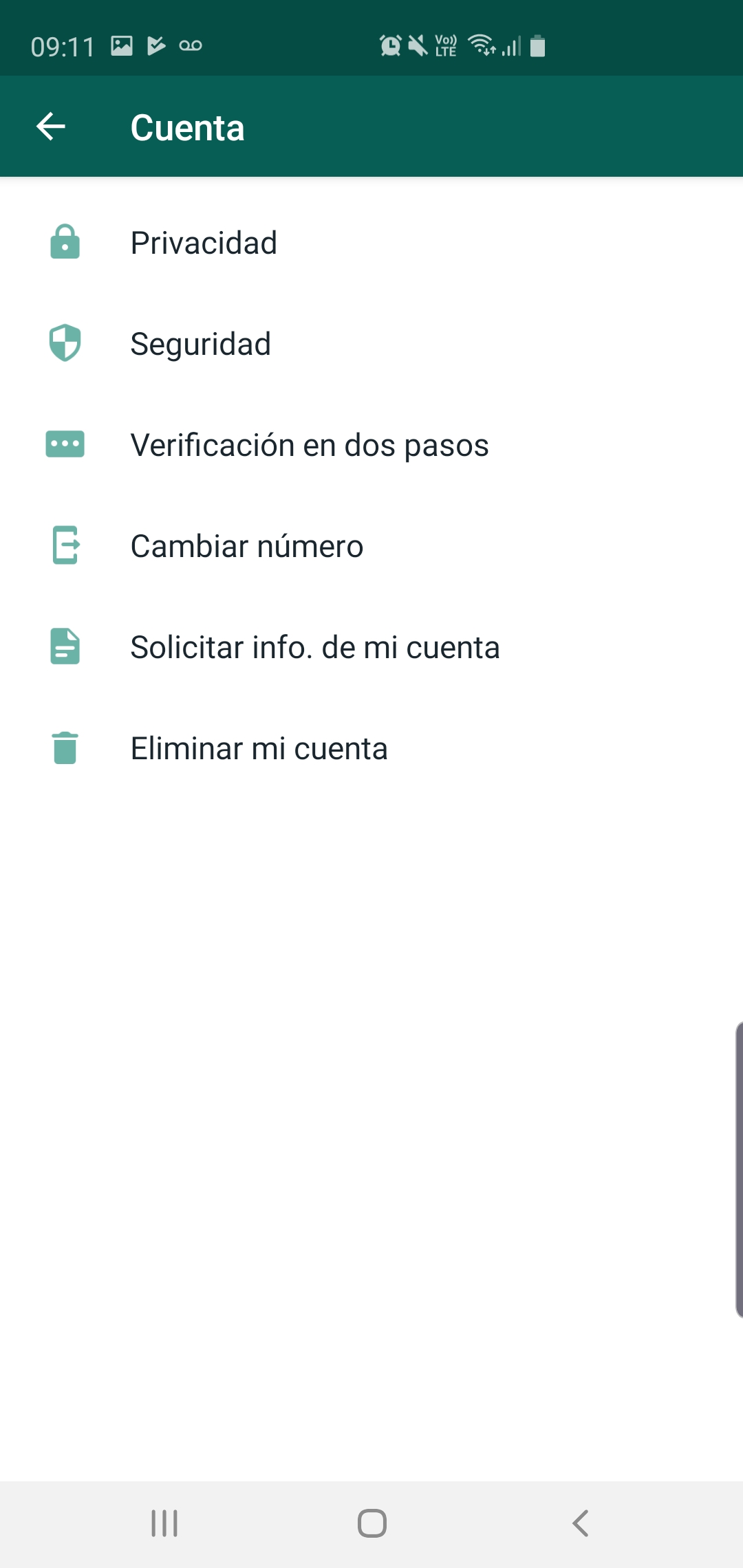 Dentro de la opción Privacidad se accederá a varias opciones, una de ellas es el ajuste para configurar esta nueva herramienta.