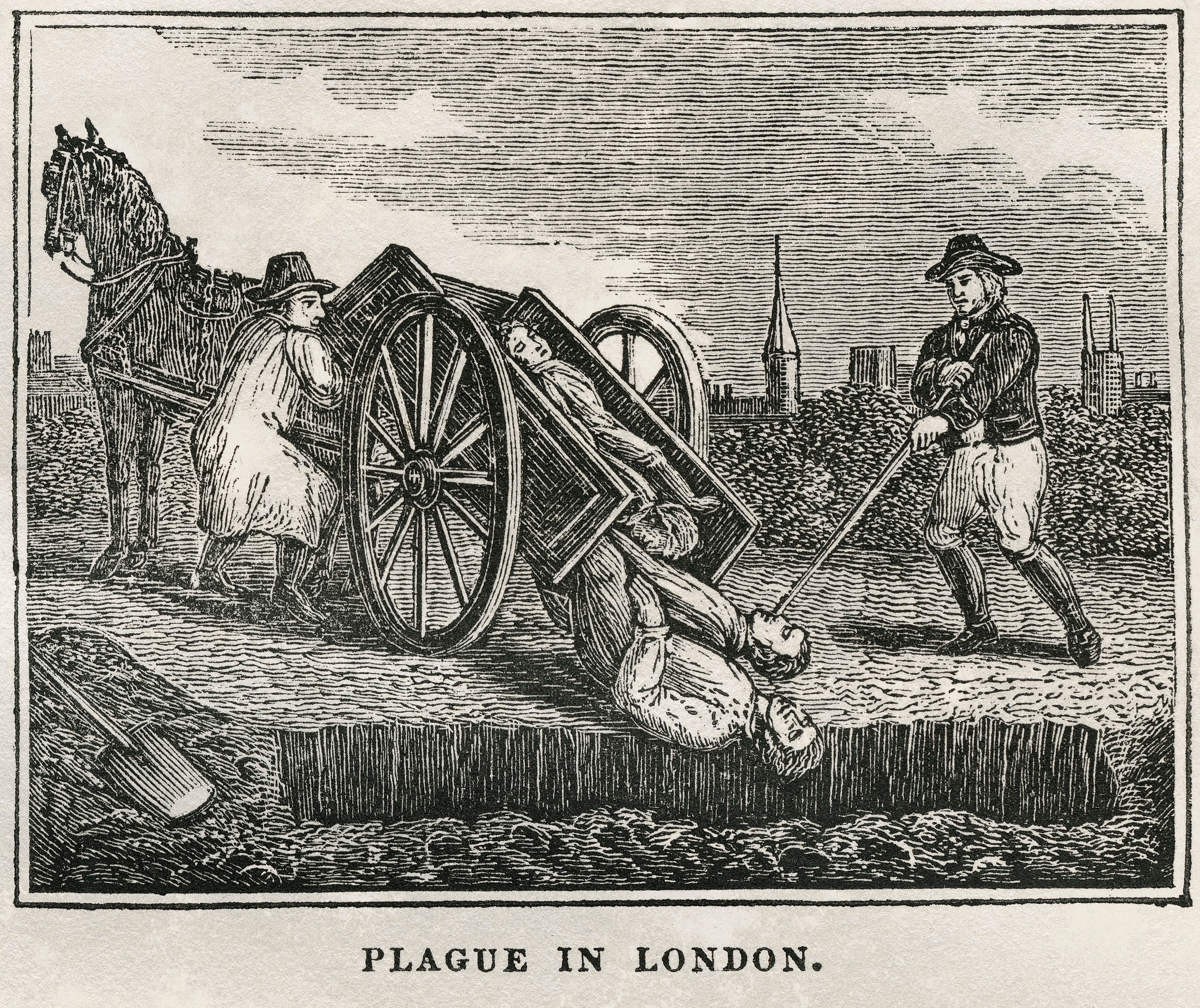 Mandatory Credit: Photo by Glasshouse Images/Shutterstock (10145605a)
Plague in London, 1665-66, Illustration from the Book, Historical Cabinet, L.H. Young Publisher, New Haven, 1834
VARIOUS