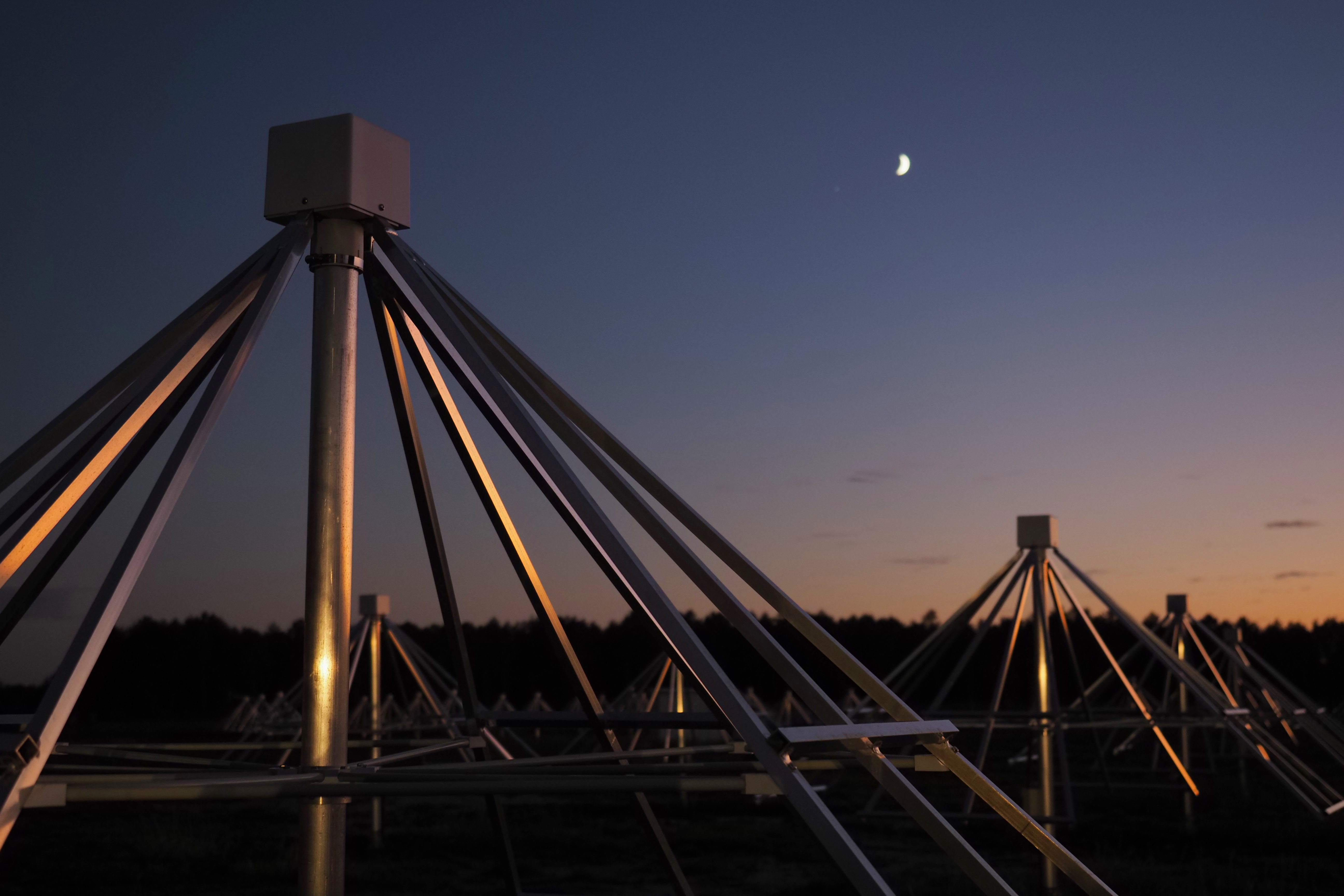 NenuFAR, es un instrumento que se suma al parque de radiotelescopios de nueva generación que sondean las bajas frecuencias, un ámbito todavía poco explorado pero que genera grandes expectativas entre los científicos (Photo by GUILLAUME SOUVANT / AFP)