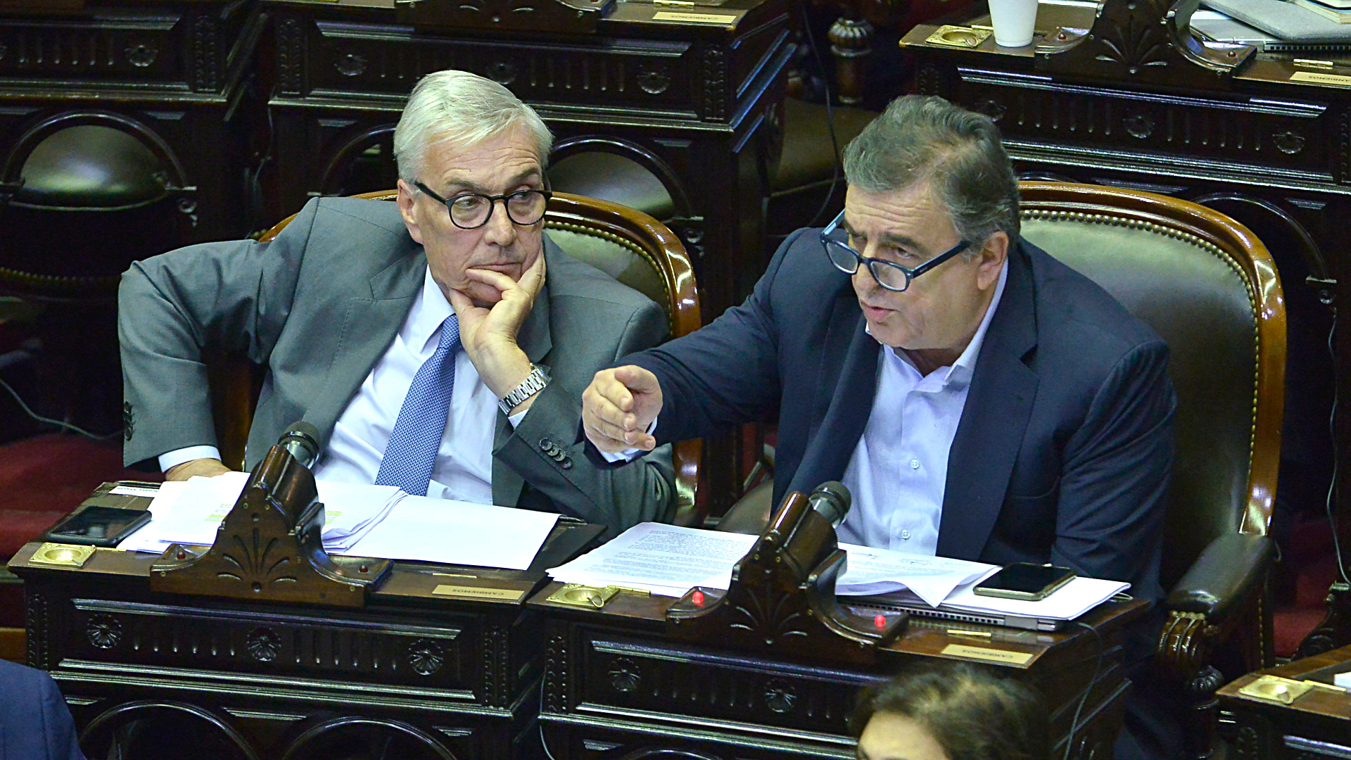 Los diputados de Cambiemos Álvaro González y Mario Negri (Gustavo Gavotti)