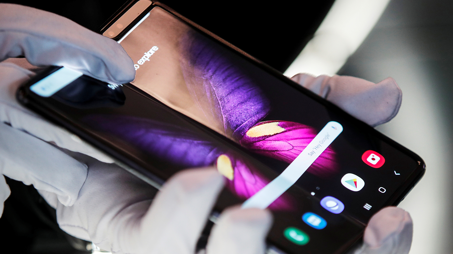 La presentación de la nueva edición del Galaxy Fold en IFA, Berlín. (REUTERS/Hannibal Hanschke)