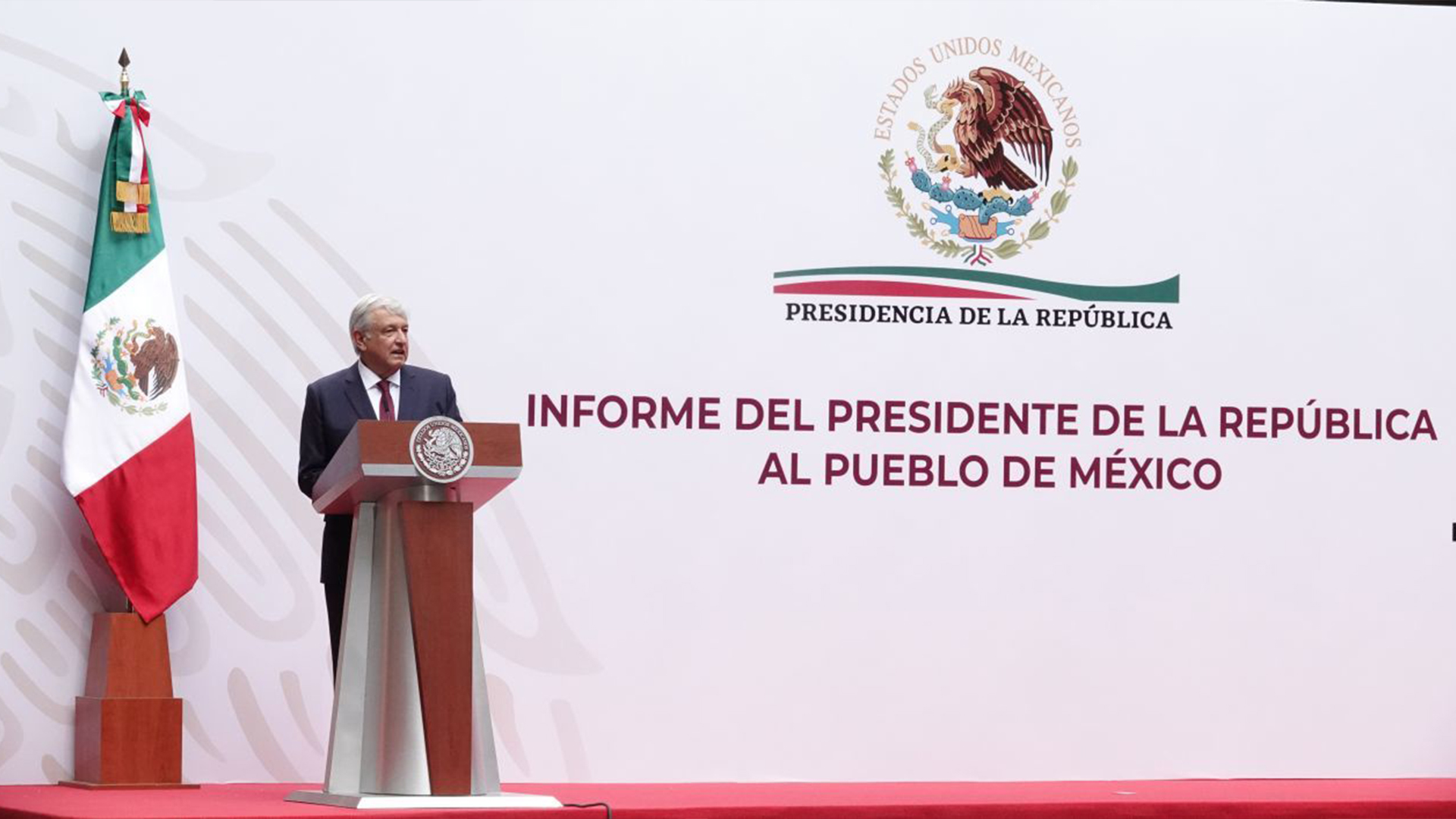 AMLO ofreció su informe en solitario, debido a las medidas de prevención contra el coronavirus (Foto: Cuartoscuro)