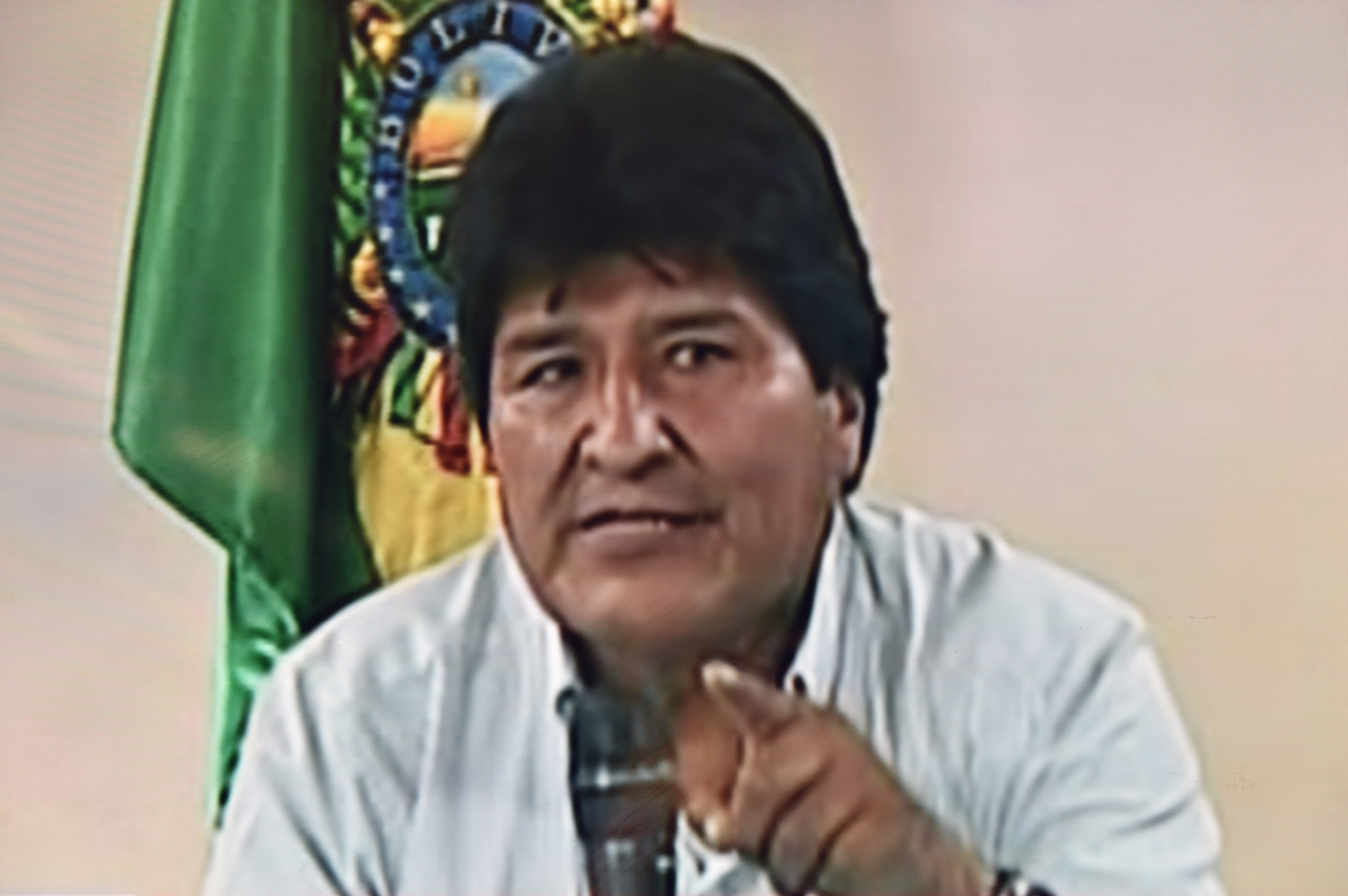 Evo Morales (Photo by HO / Bolivia TV / AFP)