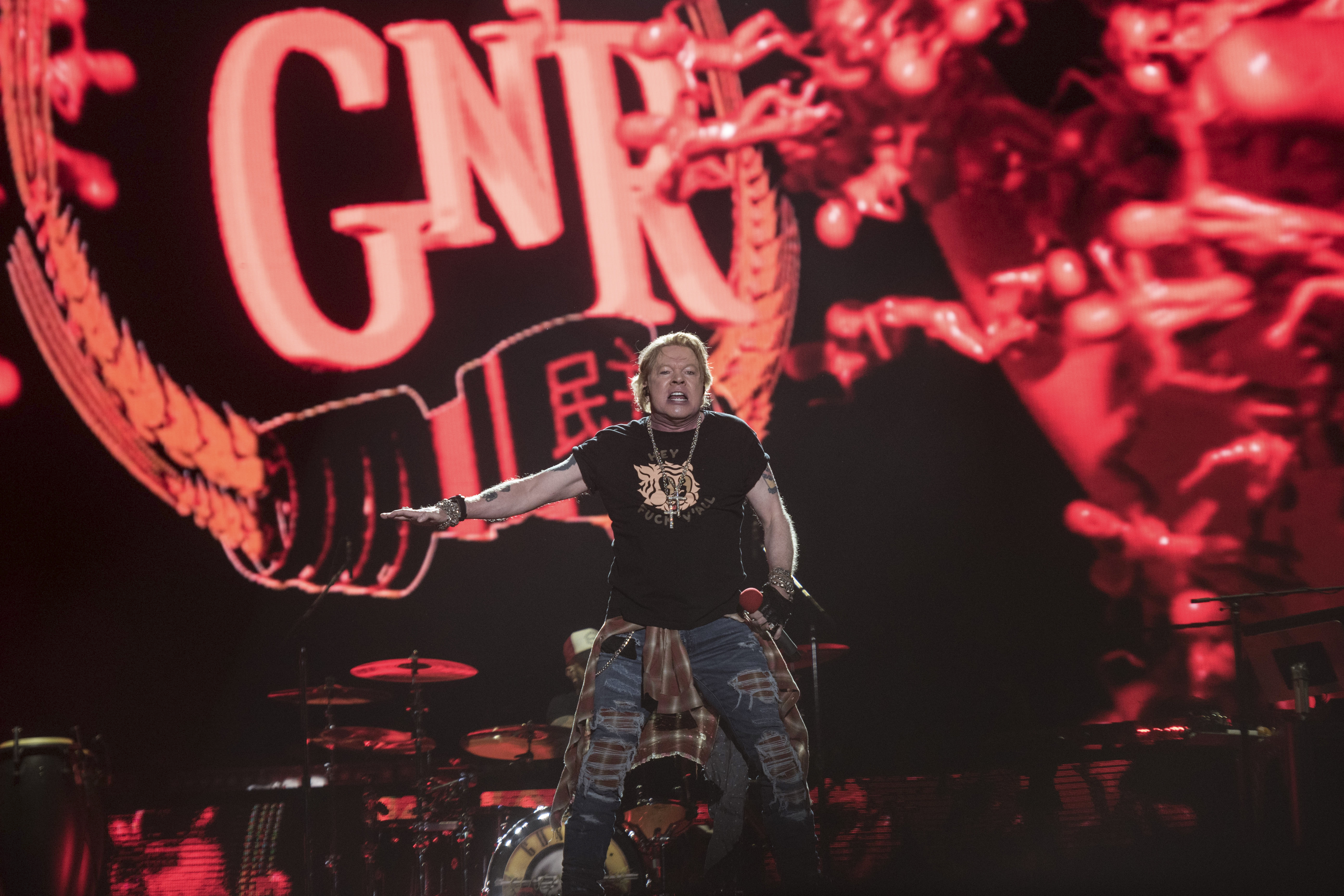 El cantante principal de Axl Rose de la banda