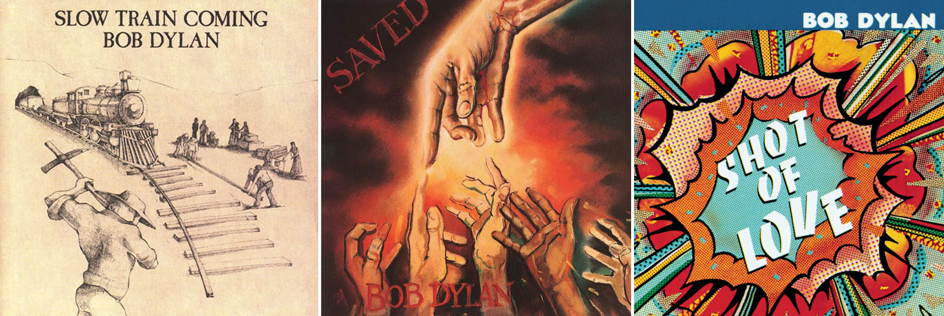 "Slow Train Coming", "Saved" y "Shot of live", la trilogía cristiana