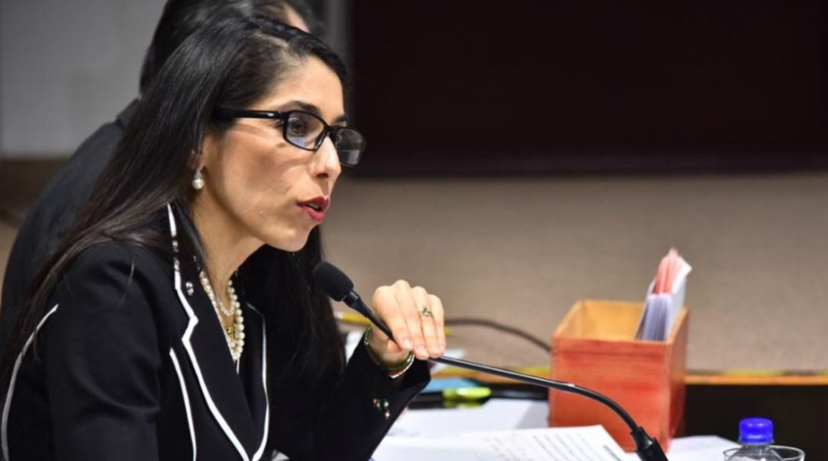 Verónica Hernández Giadáns, encargada de la Fiscalía General del Estado de Veracruz, admite ser prima hermana de una de las operadoradoras de Los Zetas
(Foto: Twitter@lopezdoriga)