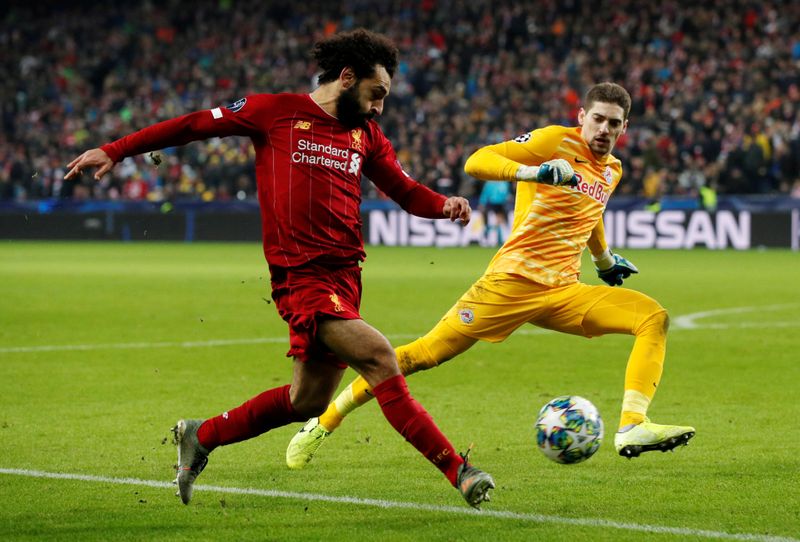 Foto del martes del delantero del Liverpool Mohamed Salah marcando ante Salzburgo.
Dic 10, 2019
Action Images via Reuters/John Sibley