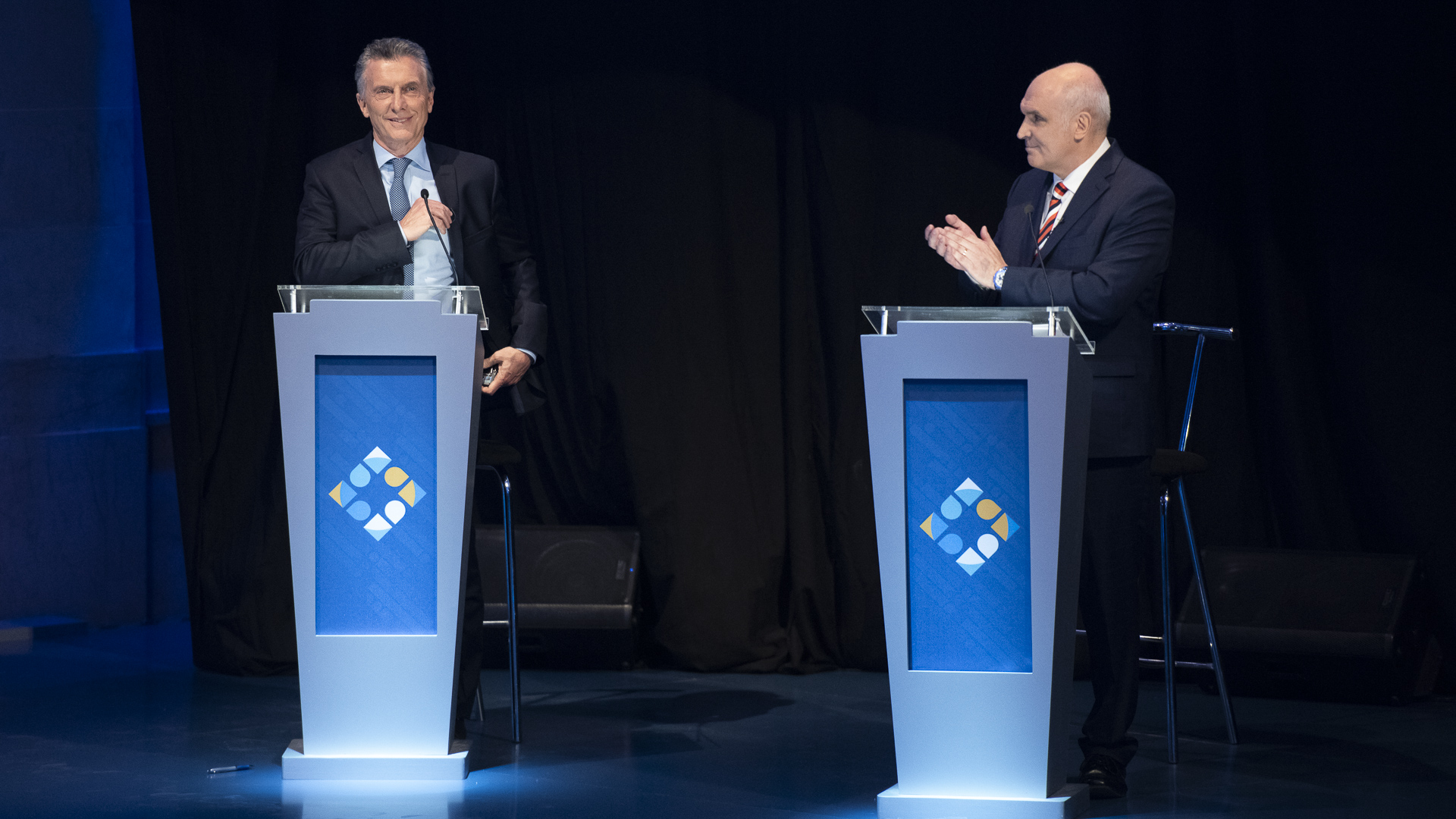 Mauricio Macri y José Luis Espert, durante el debate
