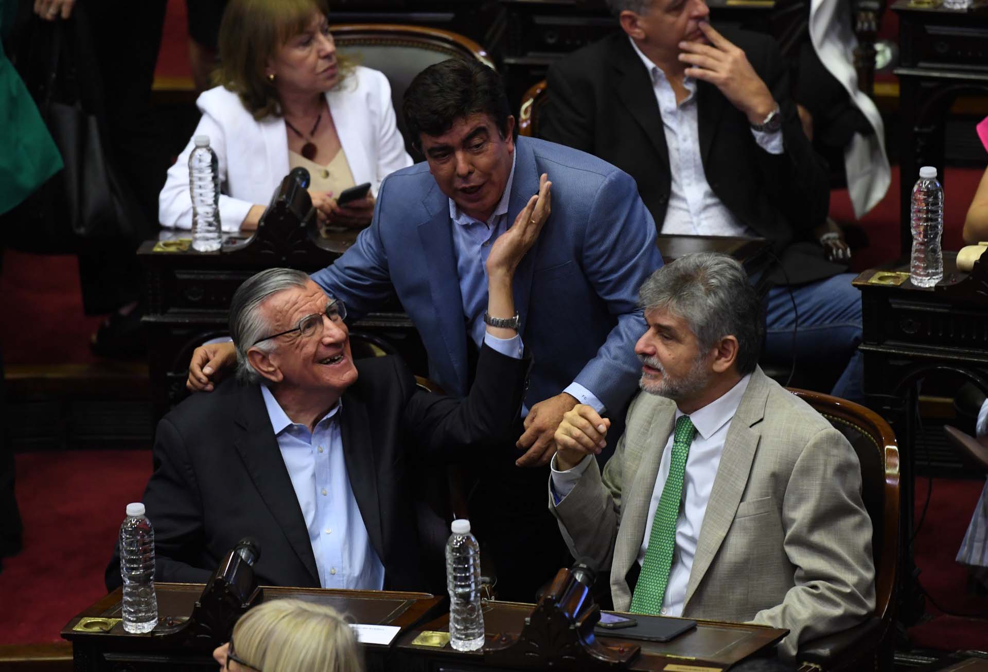 José Luis Gioja, Fernando Espinoza y Daniel Filmus