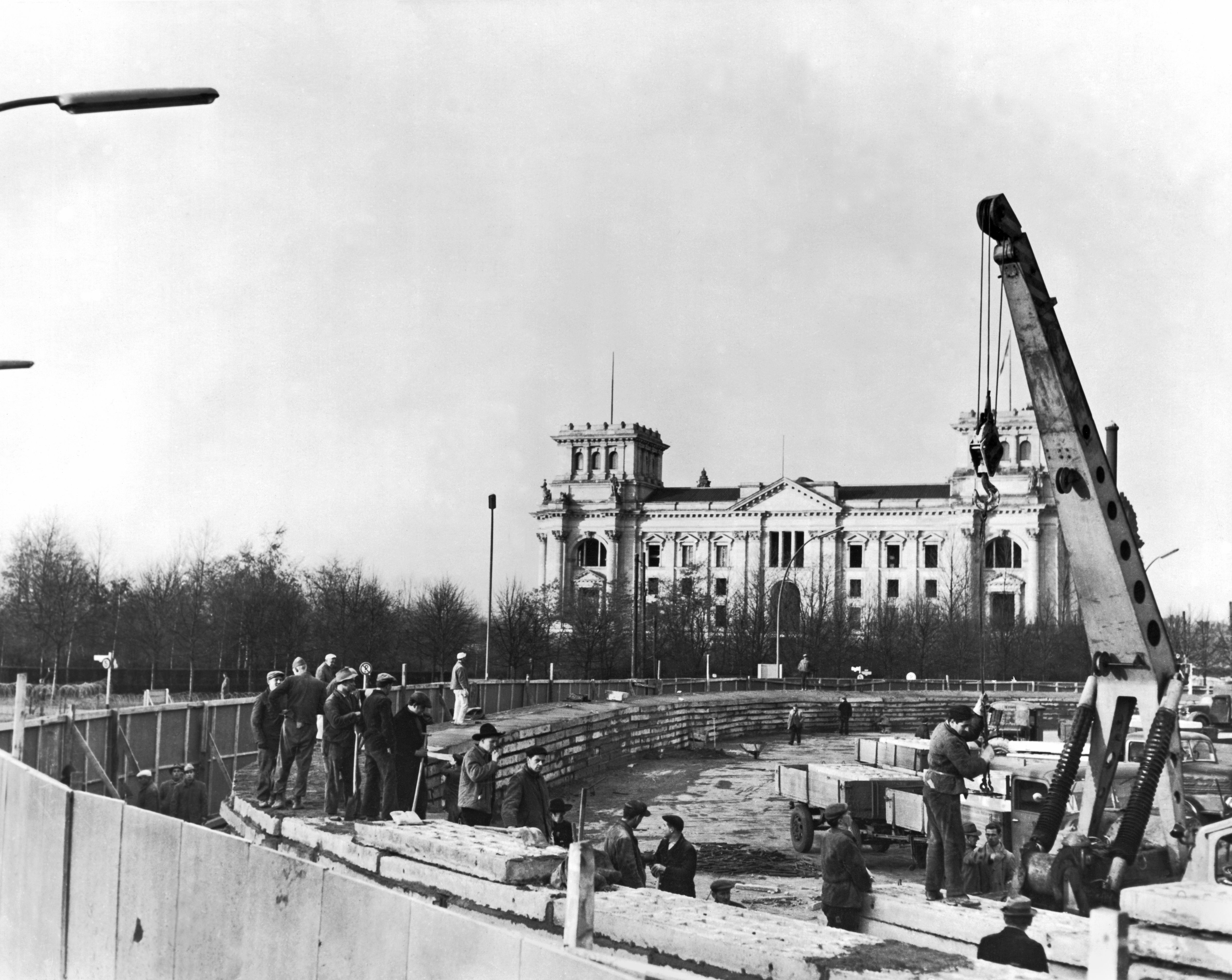 La construcción del muro el 30 de noviembre de 1961