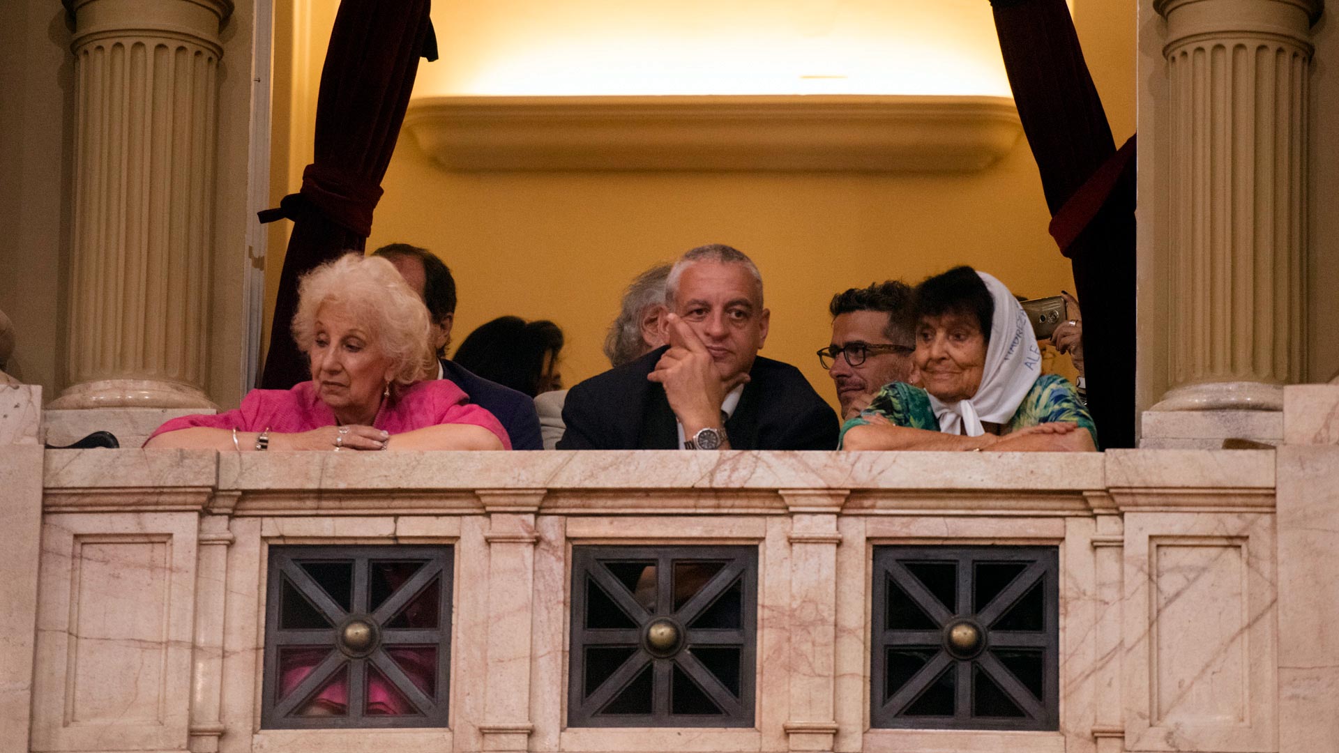 Estela de Carlotto, en el palco del parlamento