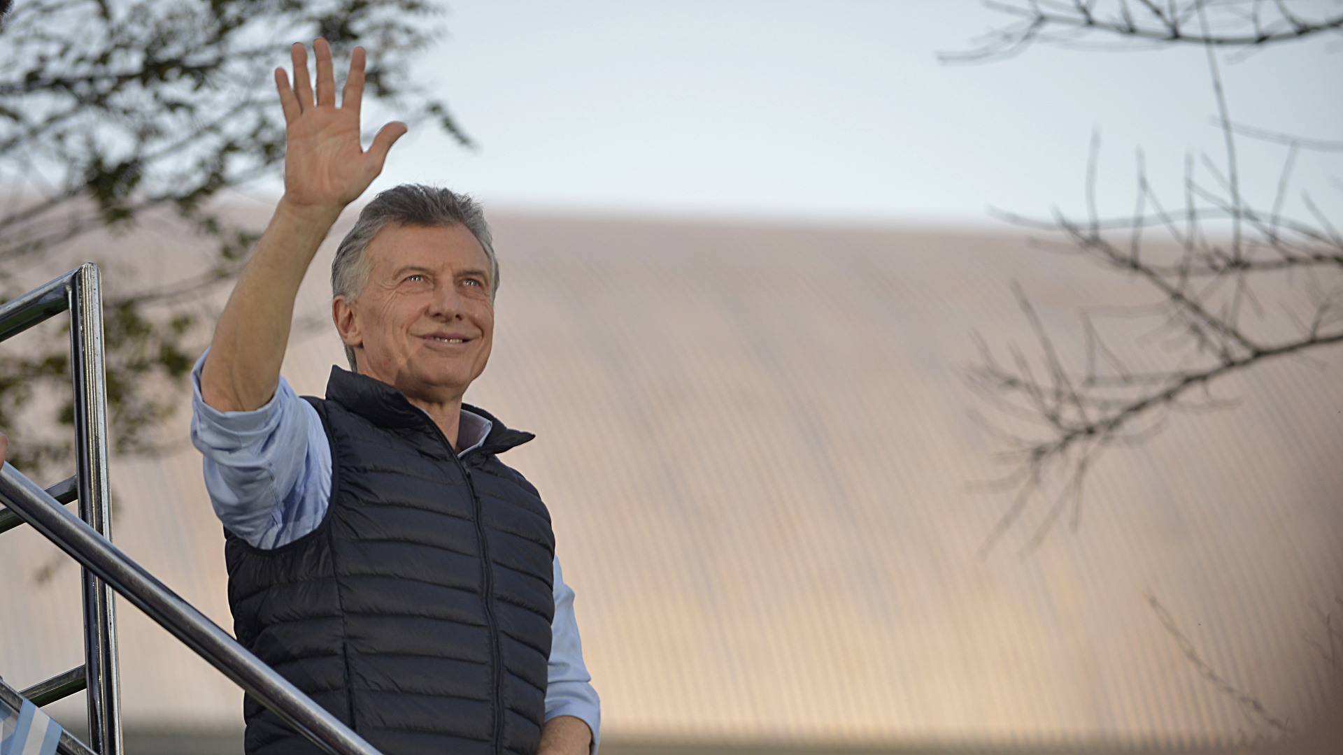 Mauricio Macri, en uno de sus últimos actos de campaña.