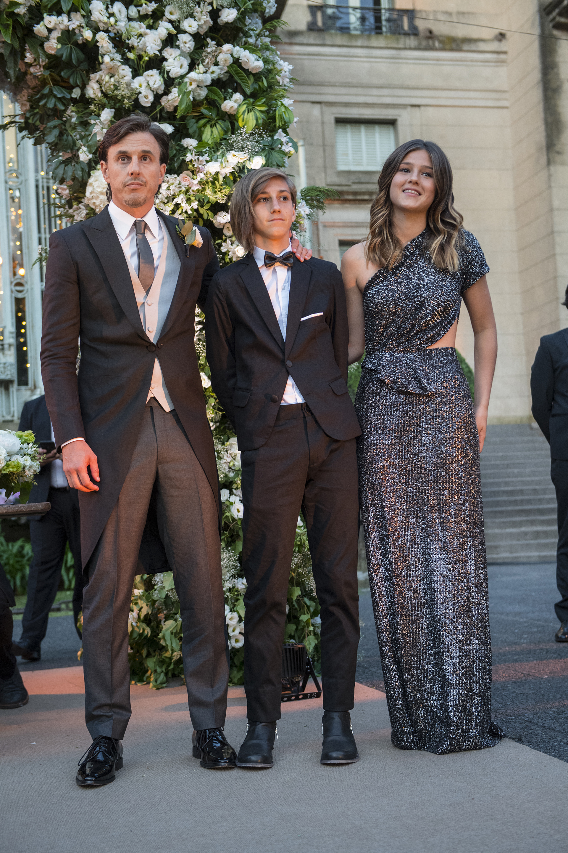 Roberto García Moritán y sus hijos, Santino y Delfina