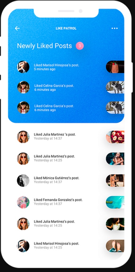 La app permitía monitorear la actividad de usuarios en Instagram