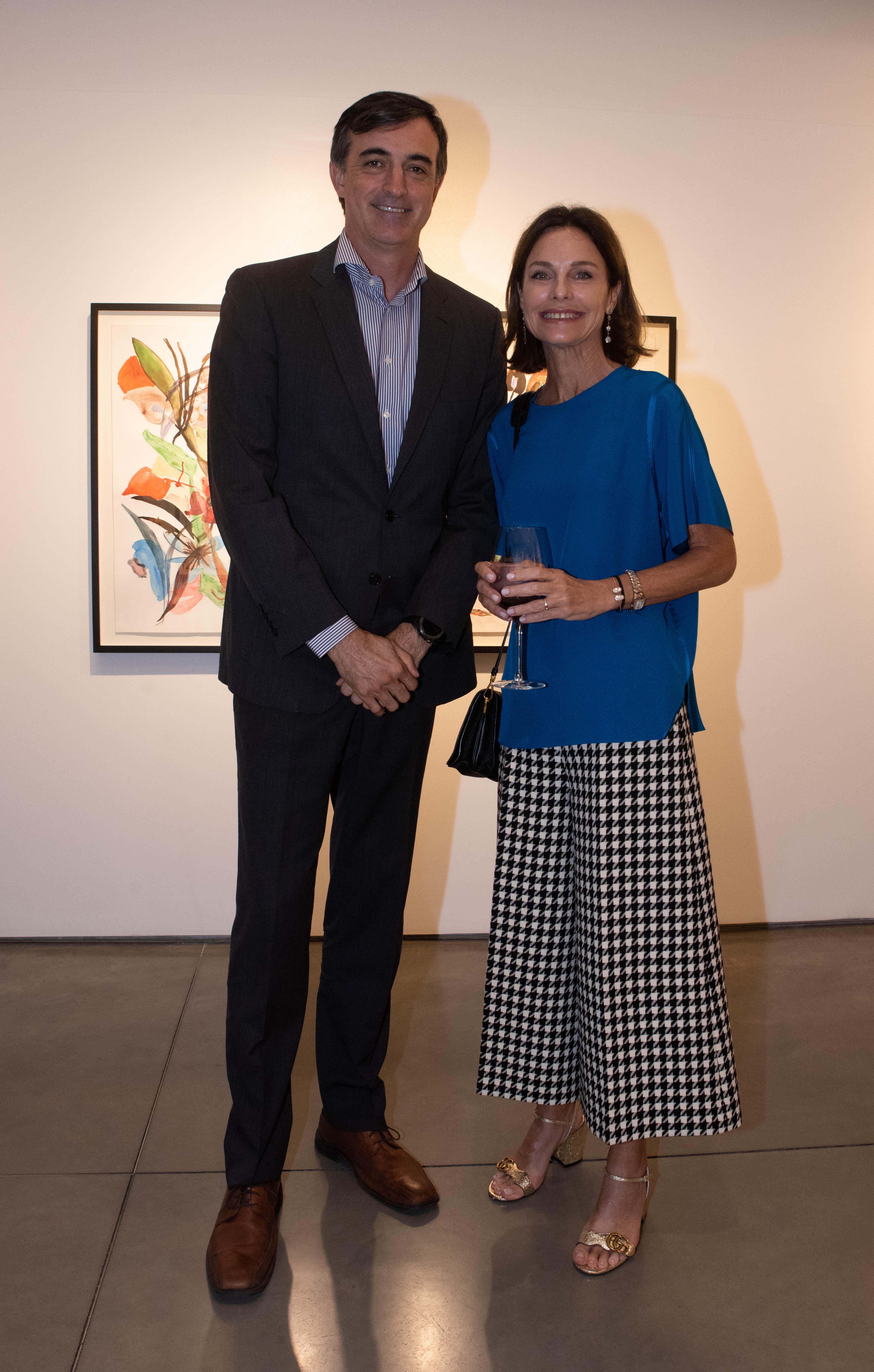 La artista plástica junto al senador nacional Esteban Bullrich