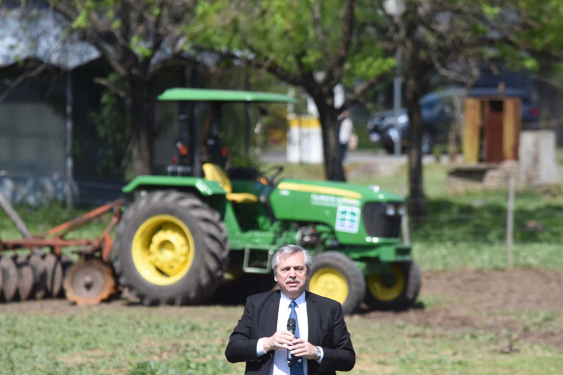Alberto Fernández en Agronomía (Foto: Franco Fafasuli)
