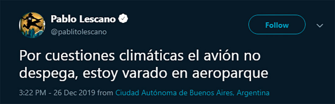 El tuit del líder de Damas Gratis