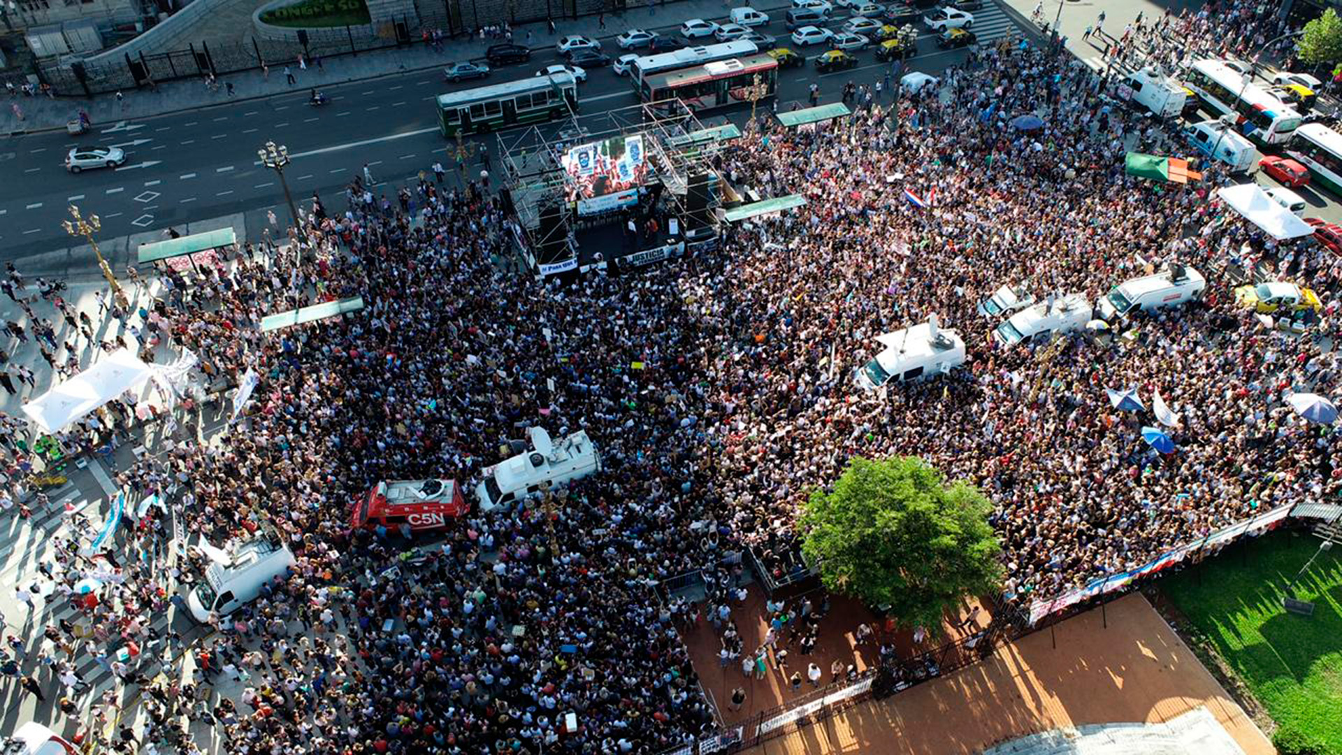 La movilización desde el drone