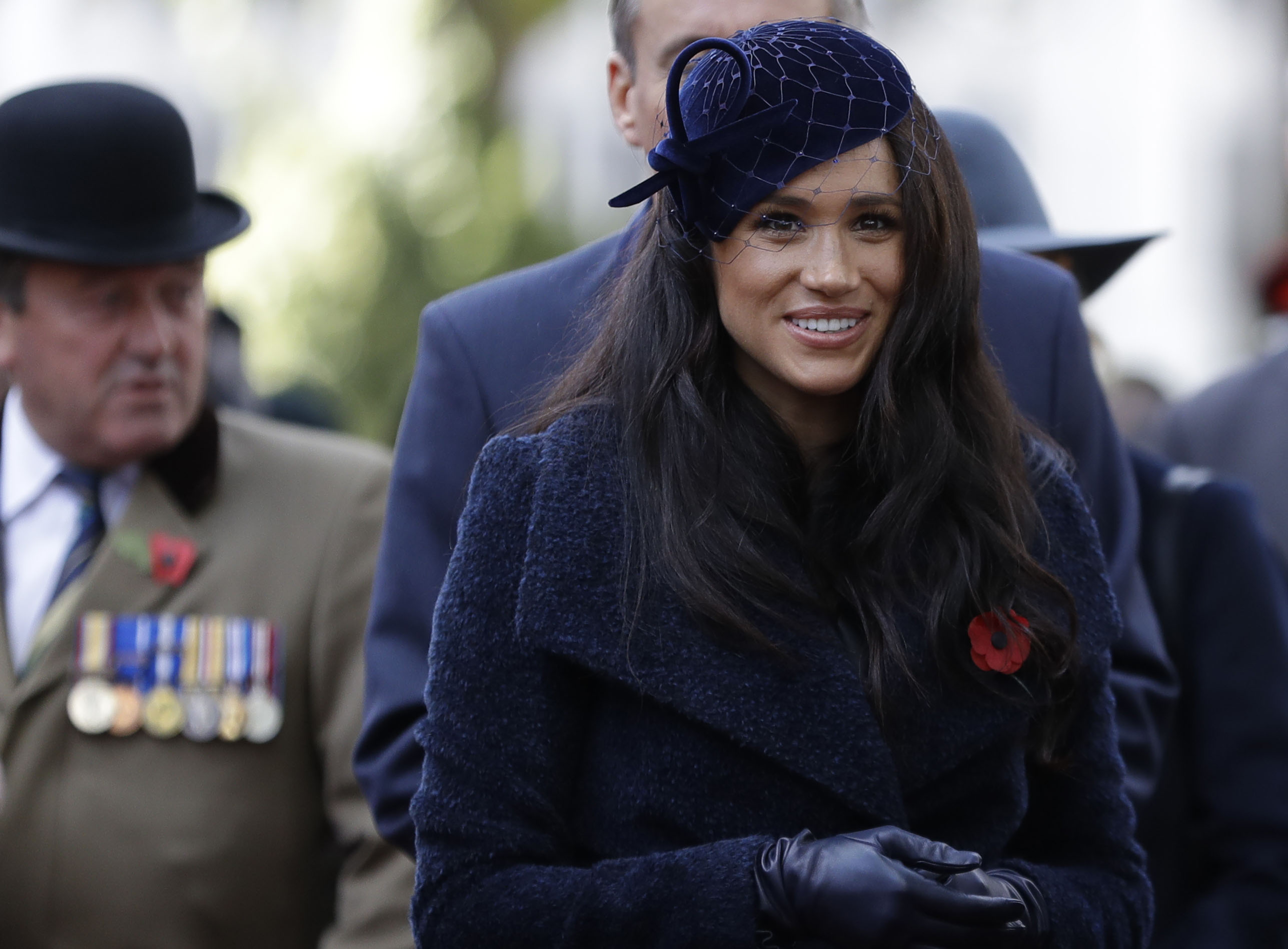 Meghan Markle, la duquesa de Sussex y sus atuendos (AP Photo/Kirsty Wigglesworth, pool)