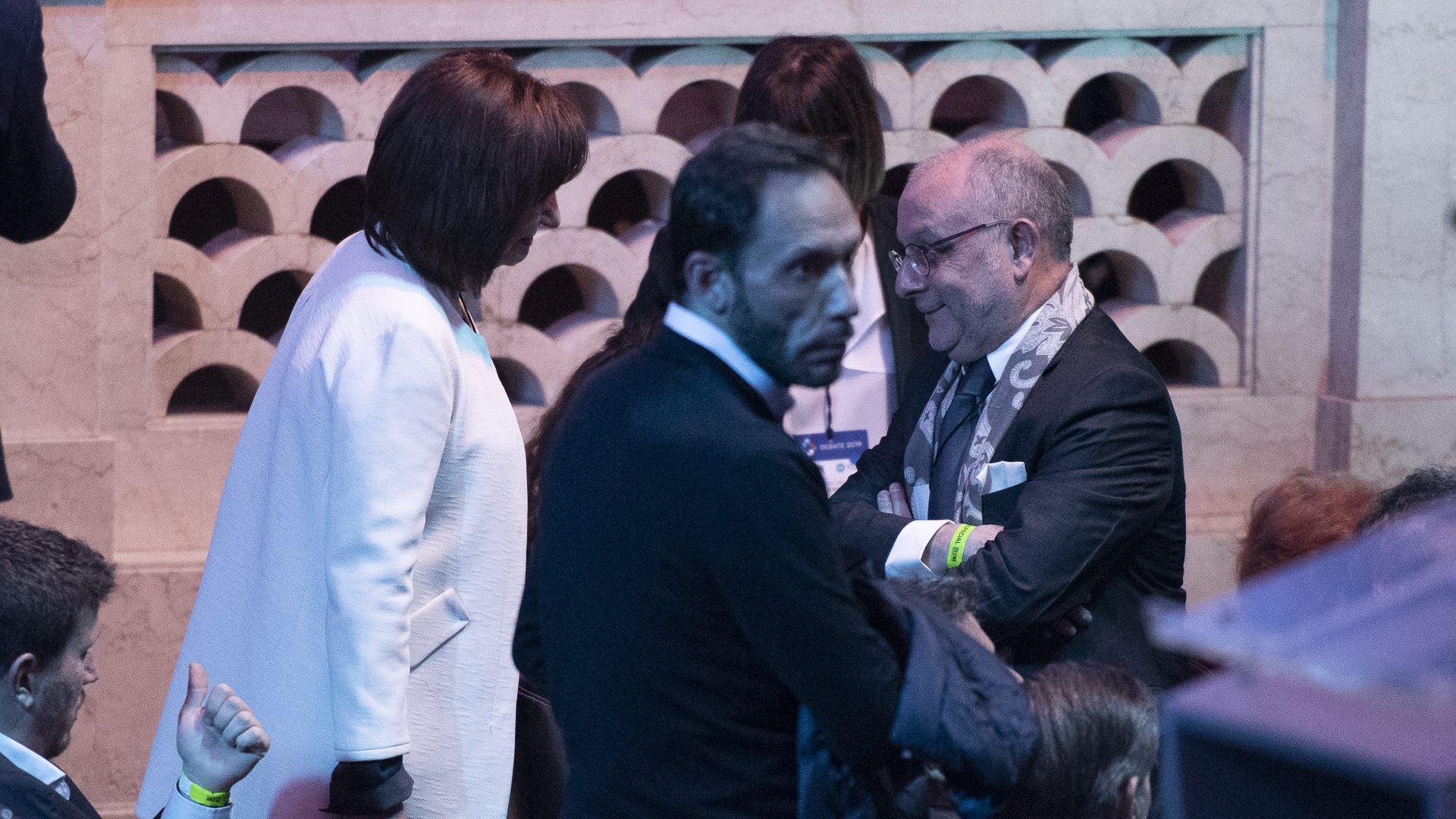 El canciller argentino Jorge Faurie junto a la ministra de Seguridad de la Nación, Patricia Bullrich