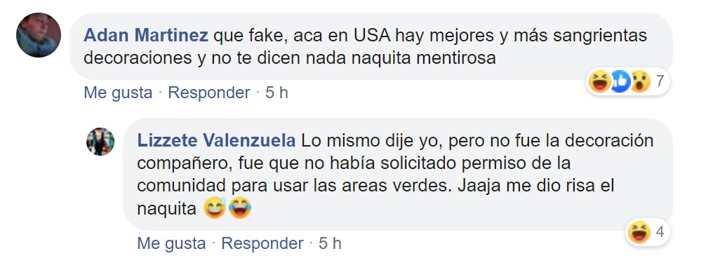 Valenzuela aclaró que no había pedido permiso para poner su decoración en ese lugar (Foto: Facebook)