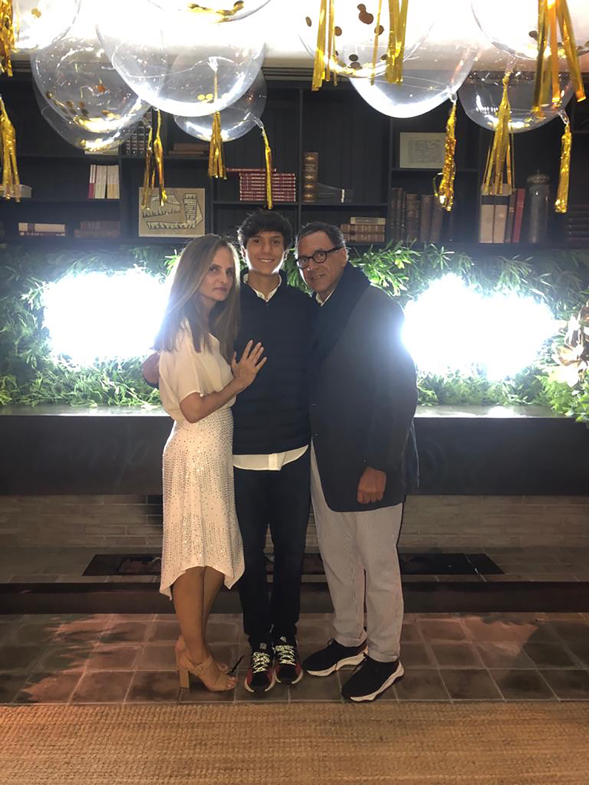 Rogelio Fasano junto a su mujer Ana y su hijo Vittorio en la gran fiesta del Hotel Fasano