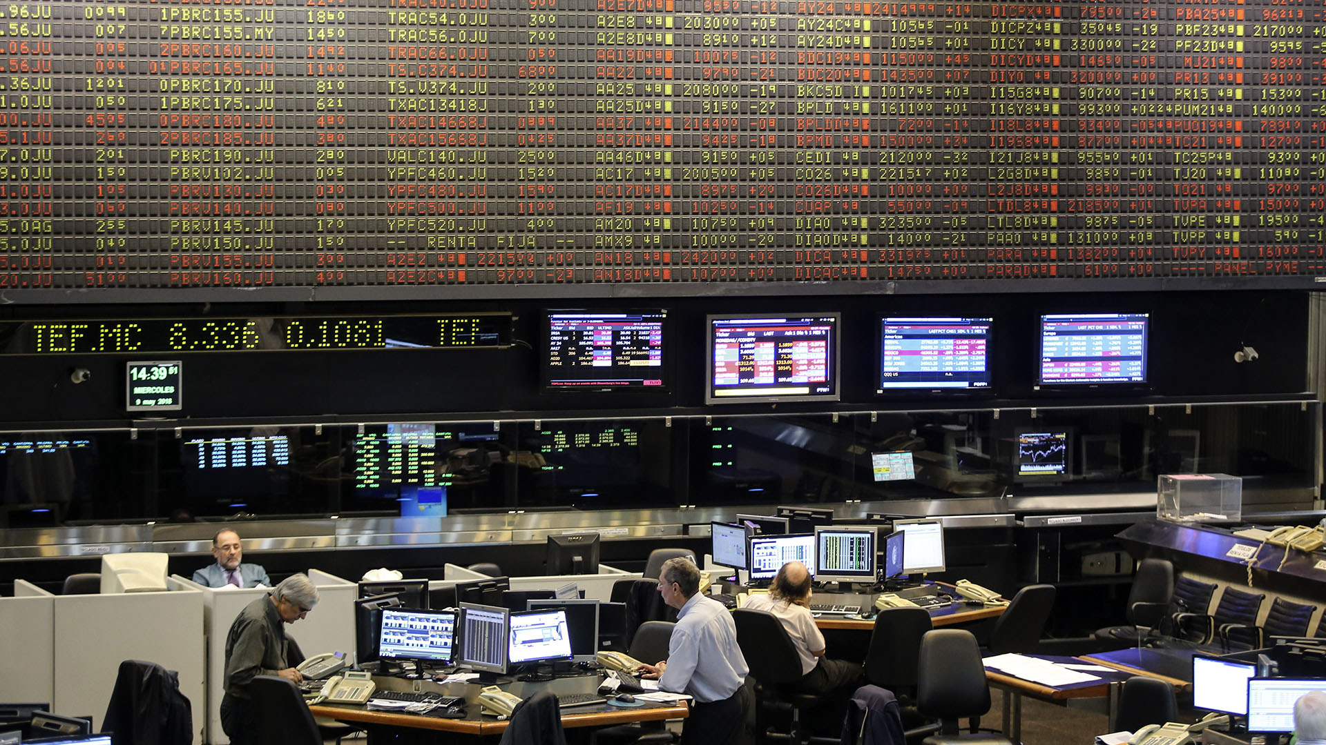 La Bolsa porteña cae 16,8% en lo que va de 2018. (NA)
