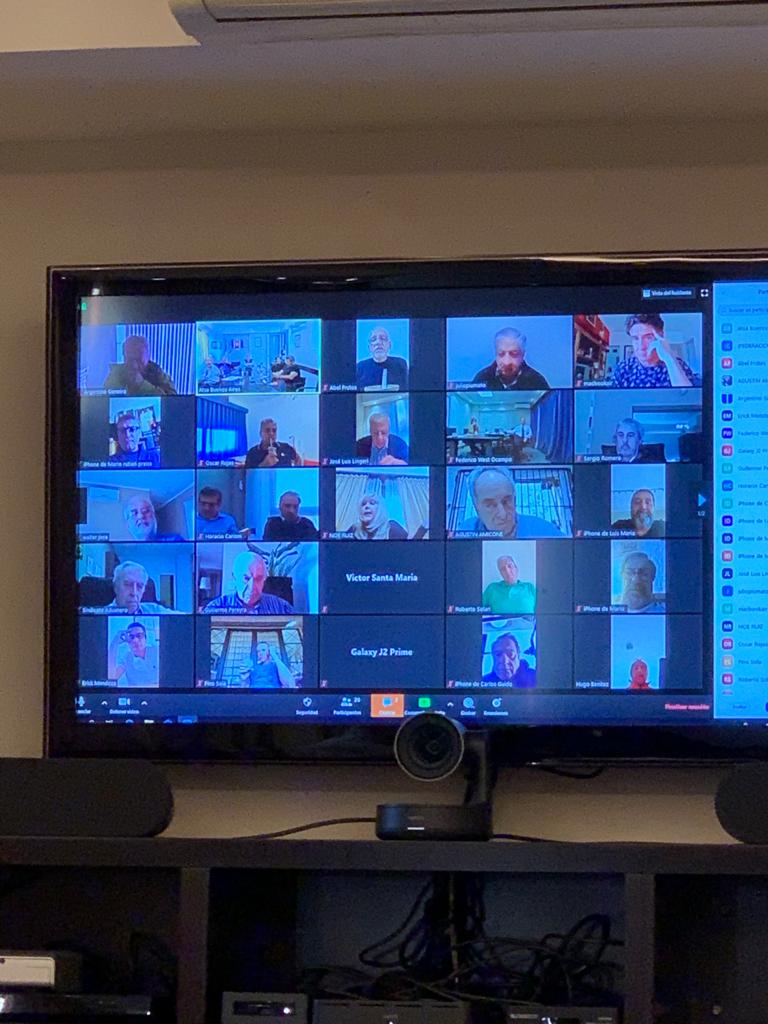 Los dirigentes de la CGT estuvieron conectados de manera virtual