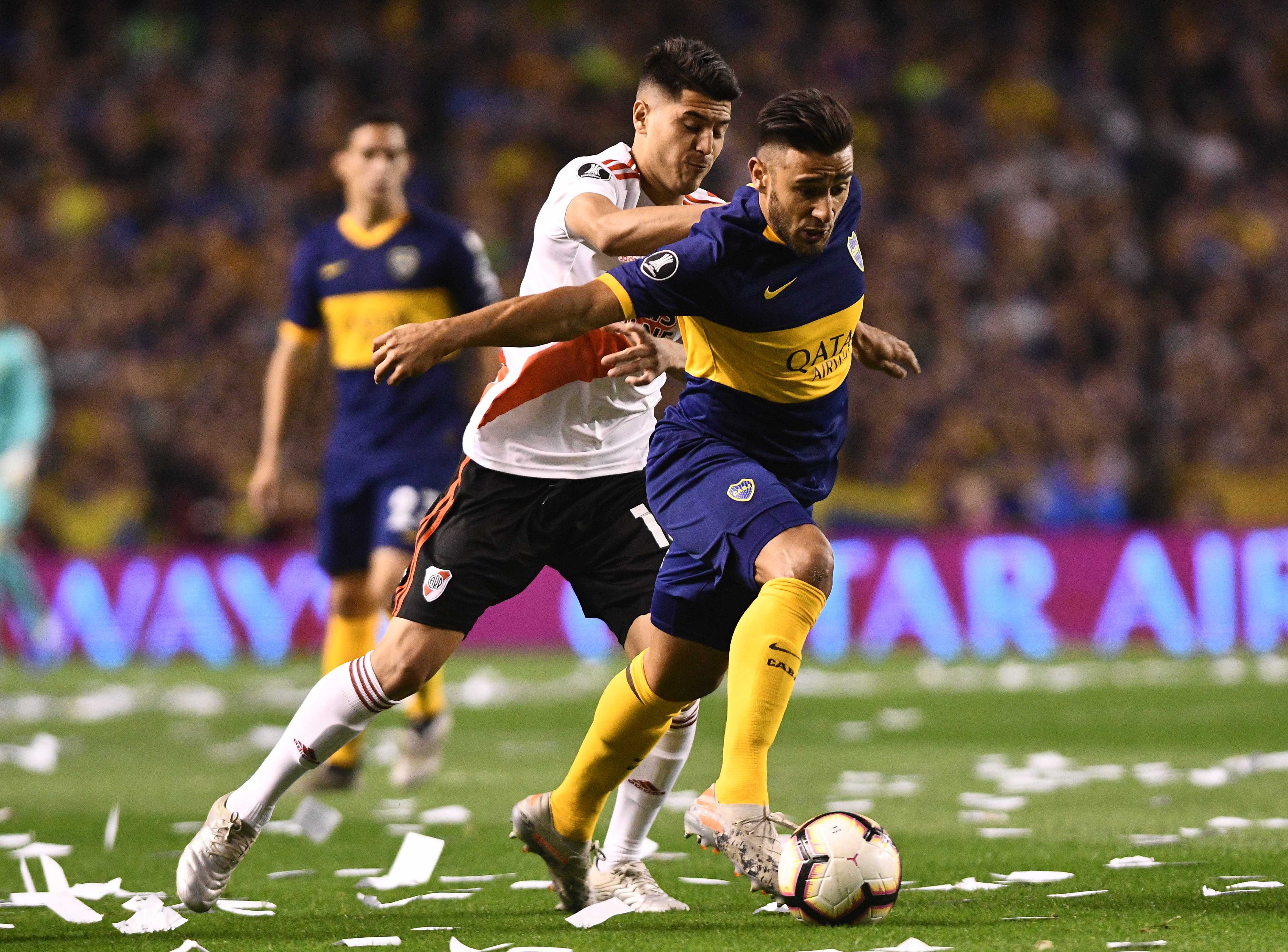Salvio había puesto en ventaja a Boca pero el tanto fue anulado por una mano previa de Mas