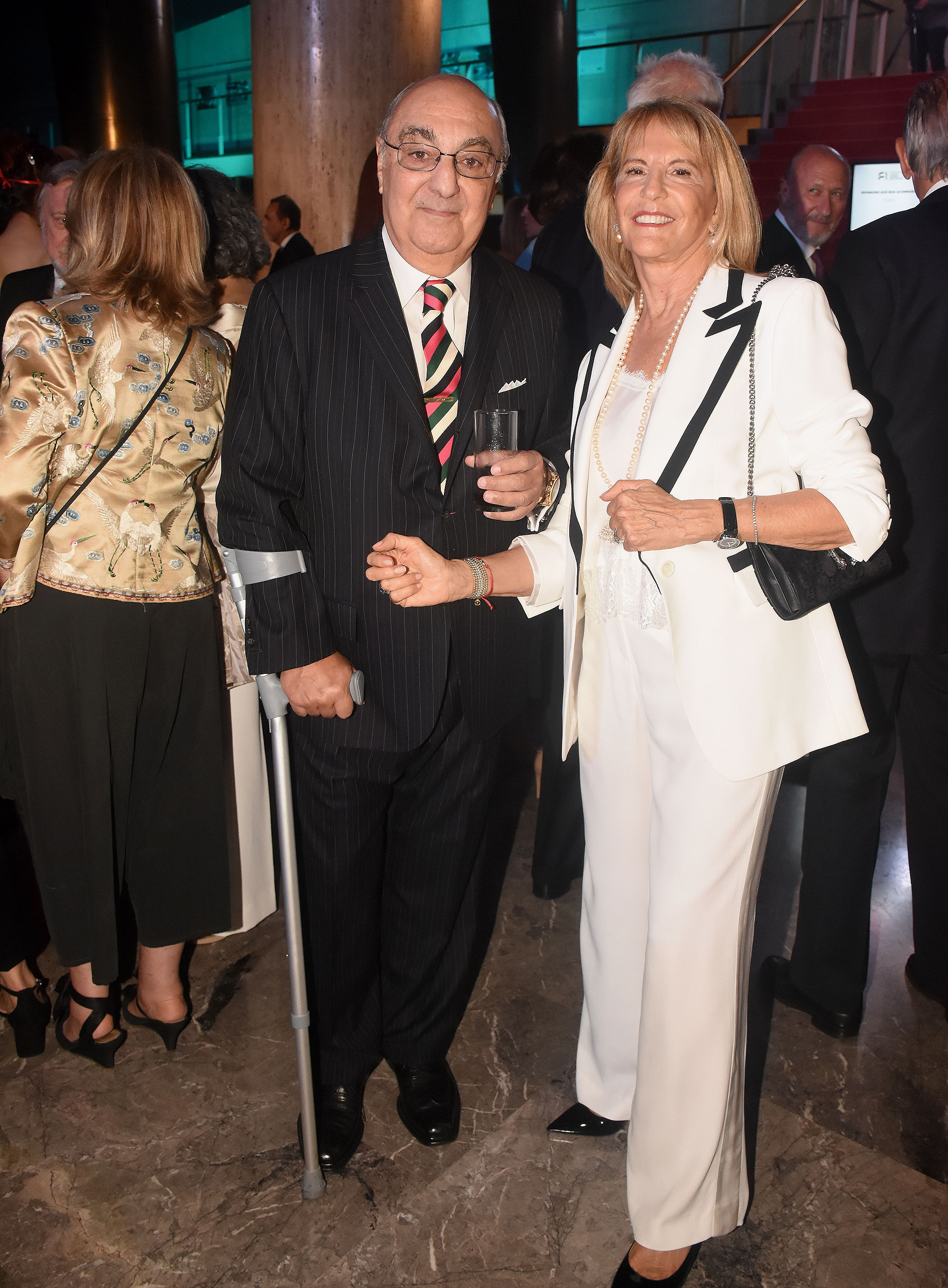 Jorge Aufiero, presidente de la Academia Nacional de Ciencias de la Empresa, y su mujer Mónica Balestrini de Aufiero