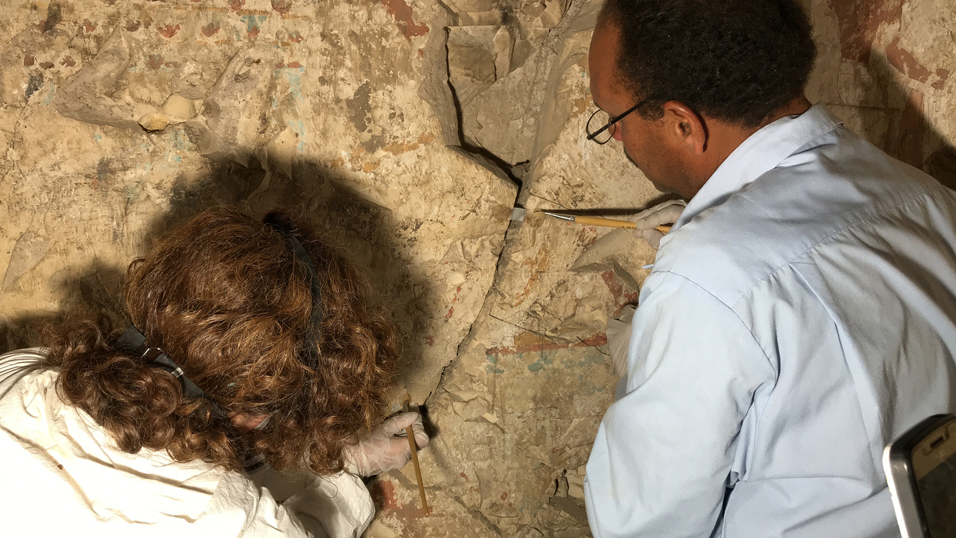 En las paredes encontraron imágenes referentes a Amenmose, a dioses egipcios y a la vida cotidiana de la época