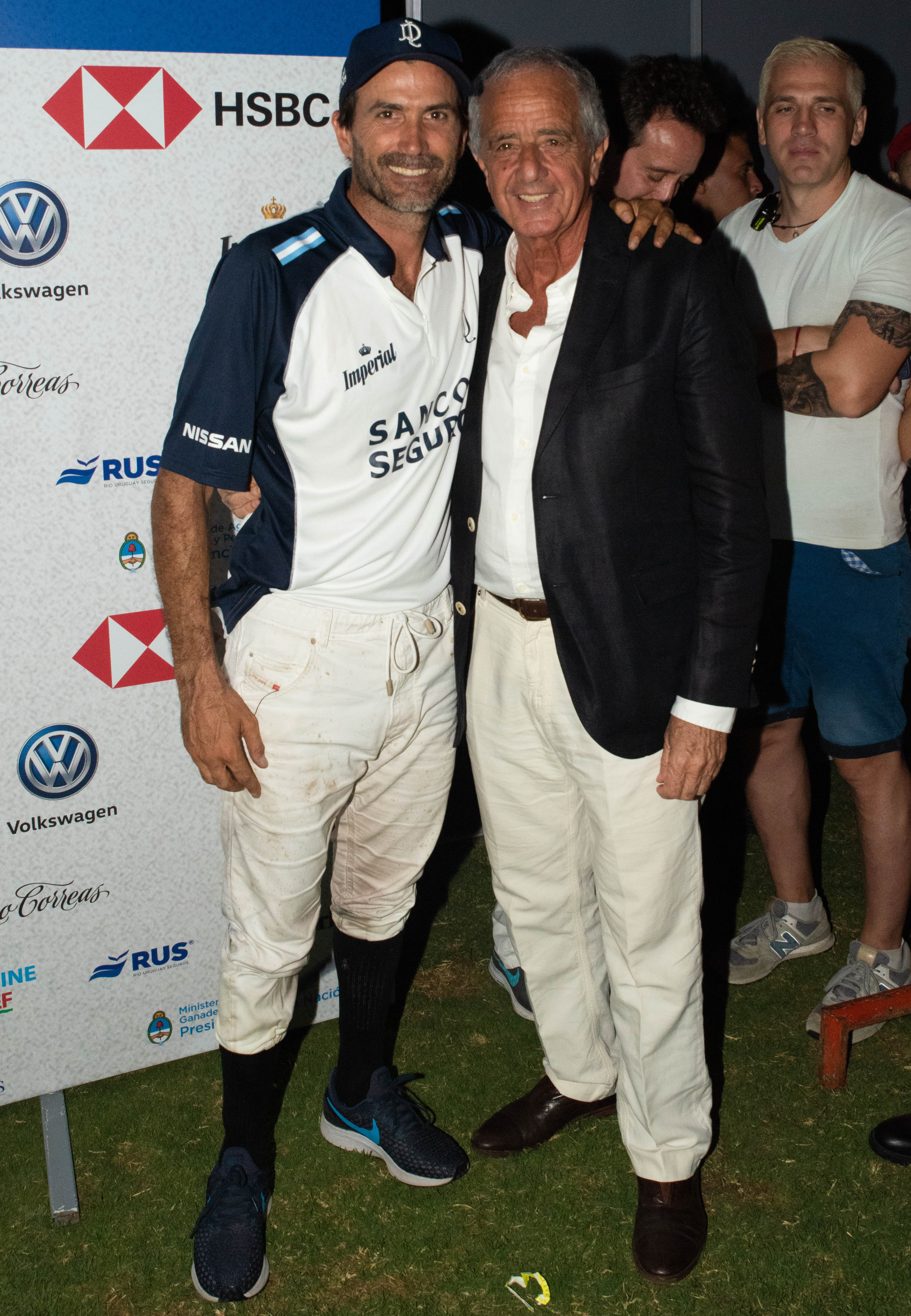 Adolfo Cambiaso junto al presidente de River, Rodolfo D'Onofrio