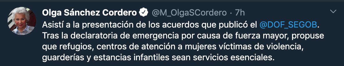 Foto: Twitter M_OlgaSCordero