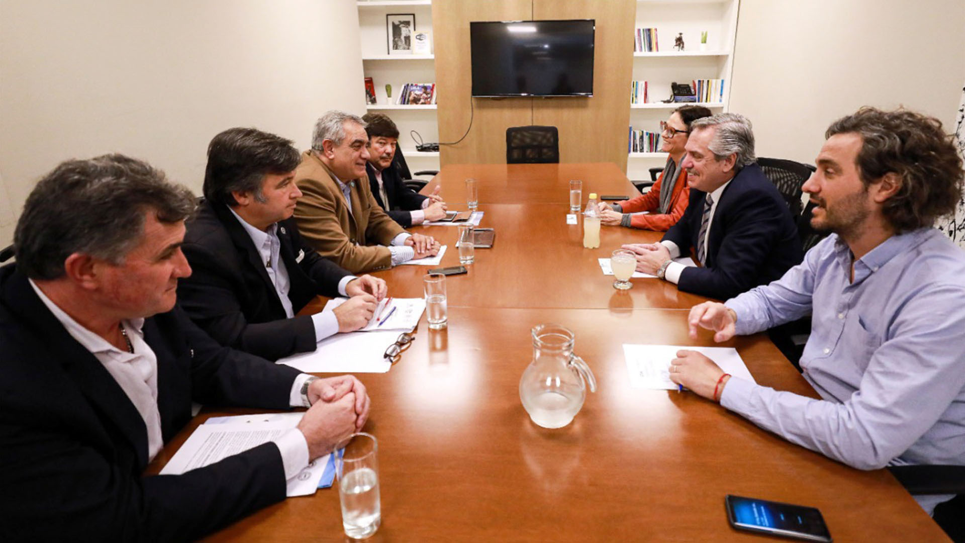 Reunión de Alberto Fernández con la Mesa de Enlace