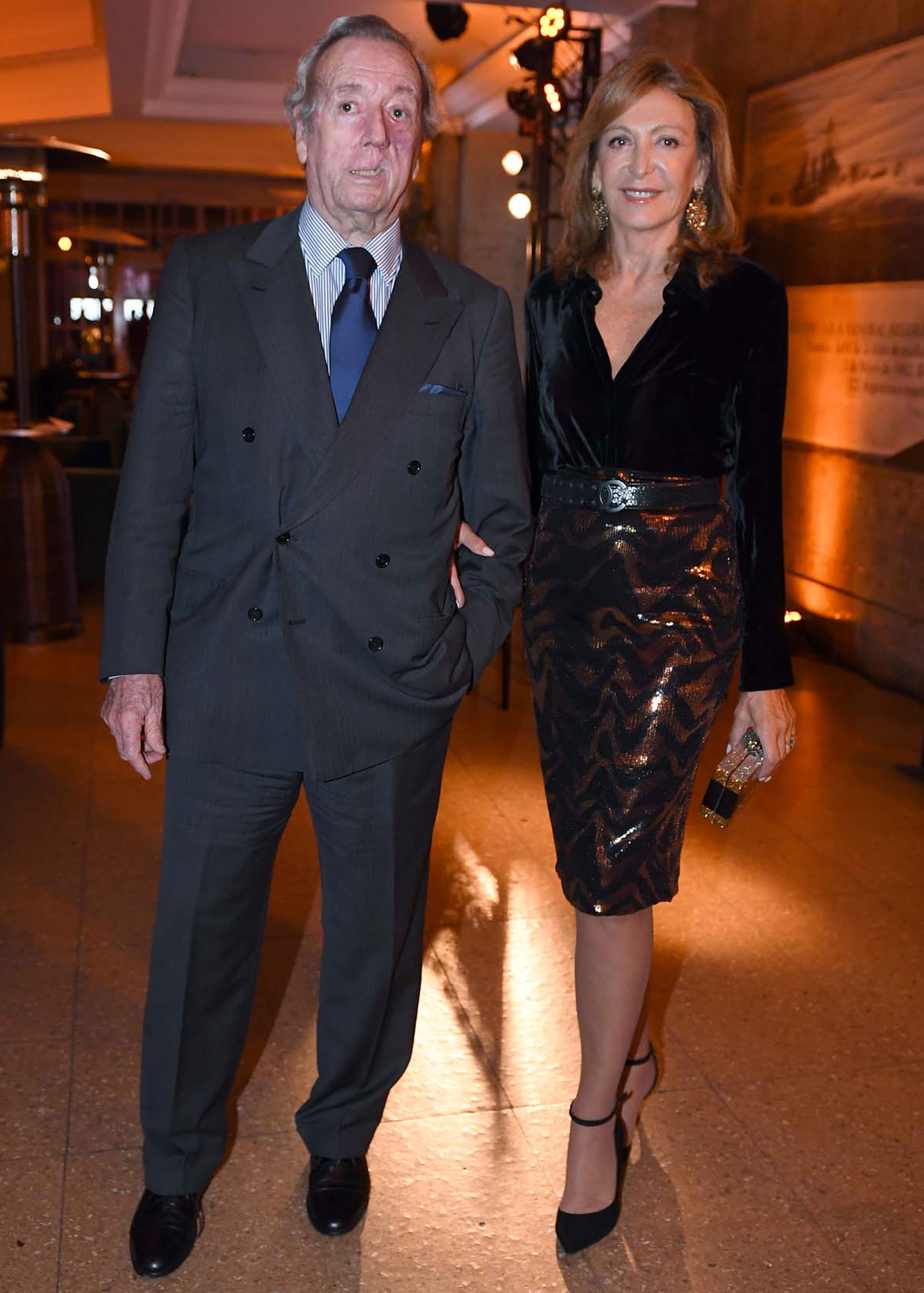 El ex presidente del Jockey Club, Bruno Quintana, y su mujer Mariel Llorens de Quintana