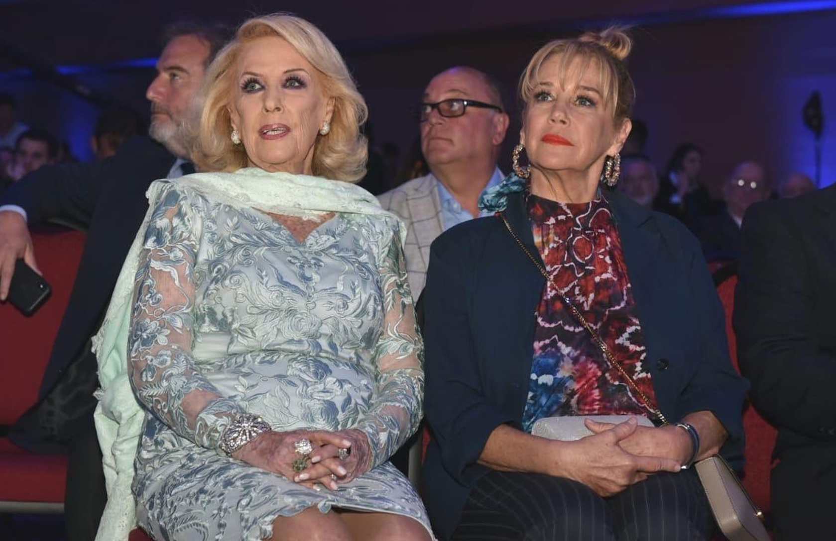 Mirtha Legrand y Marcela Tinayre en primera fila. Detrás, Tato Lanusse y Martín Cabrales