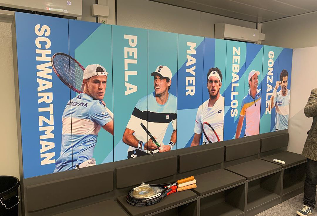El vestuario argentino está listo para el debut (@dieschwartzman)