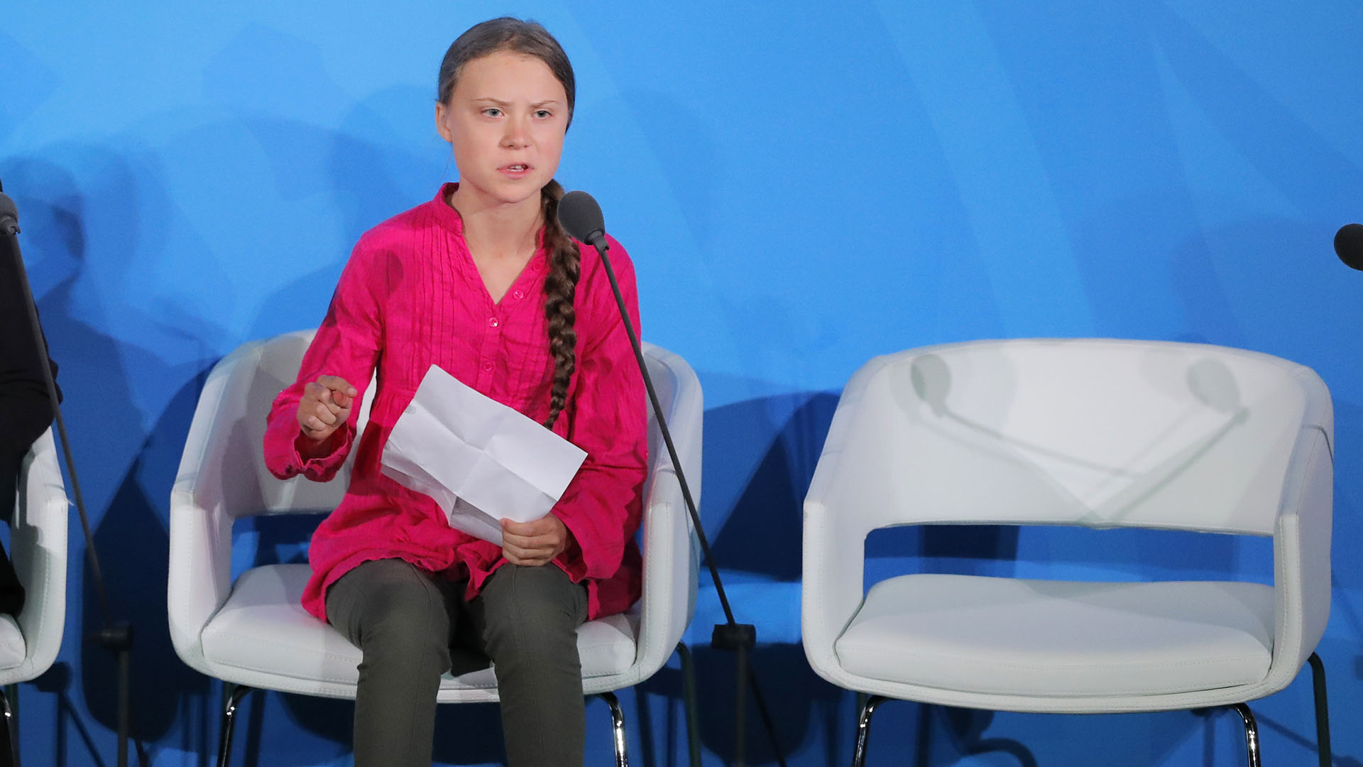 Greta Thunberg en la ONU (Foto: Reuters)