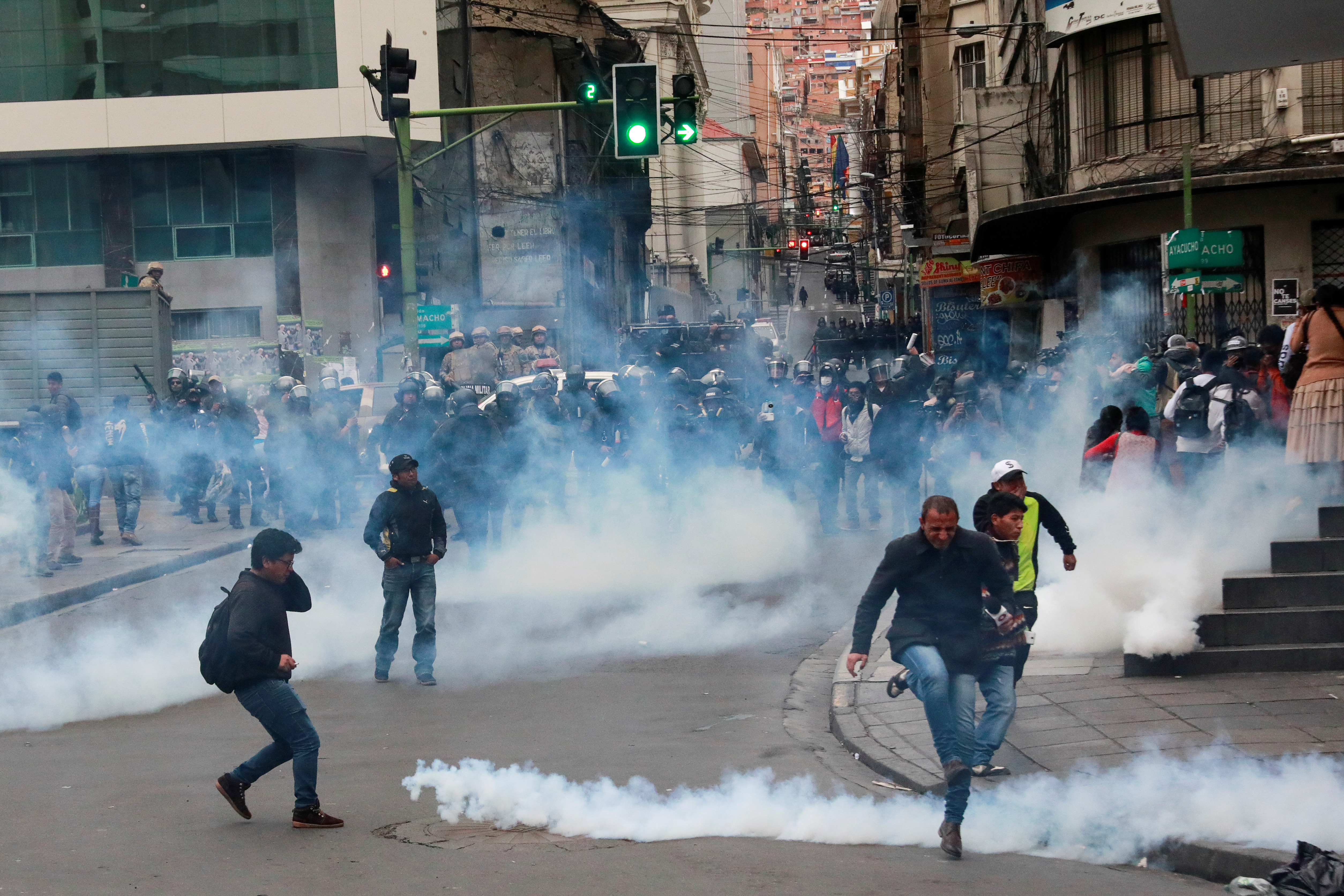 Los incidentes en La Paz este miércoles (REUTERS/Henry Romero)