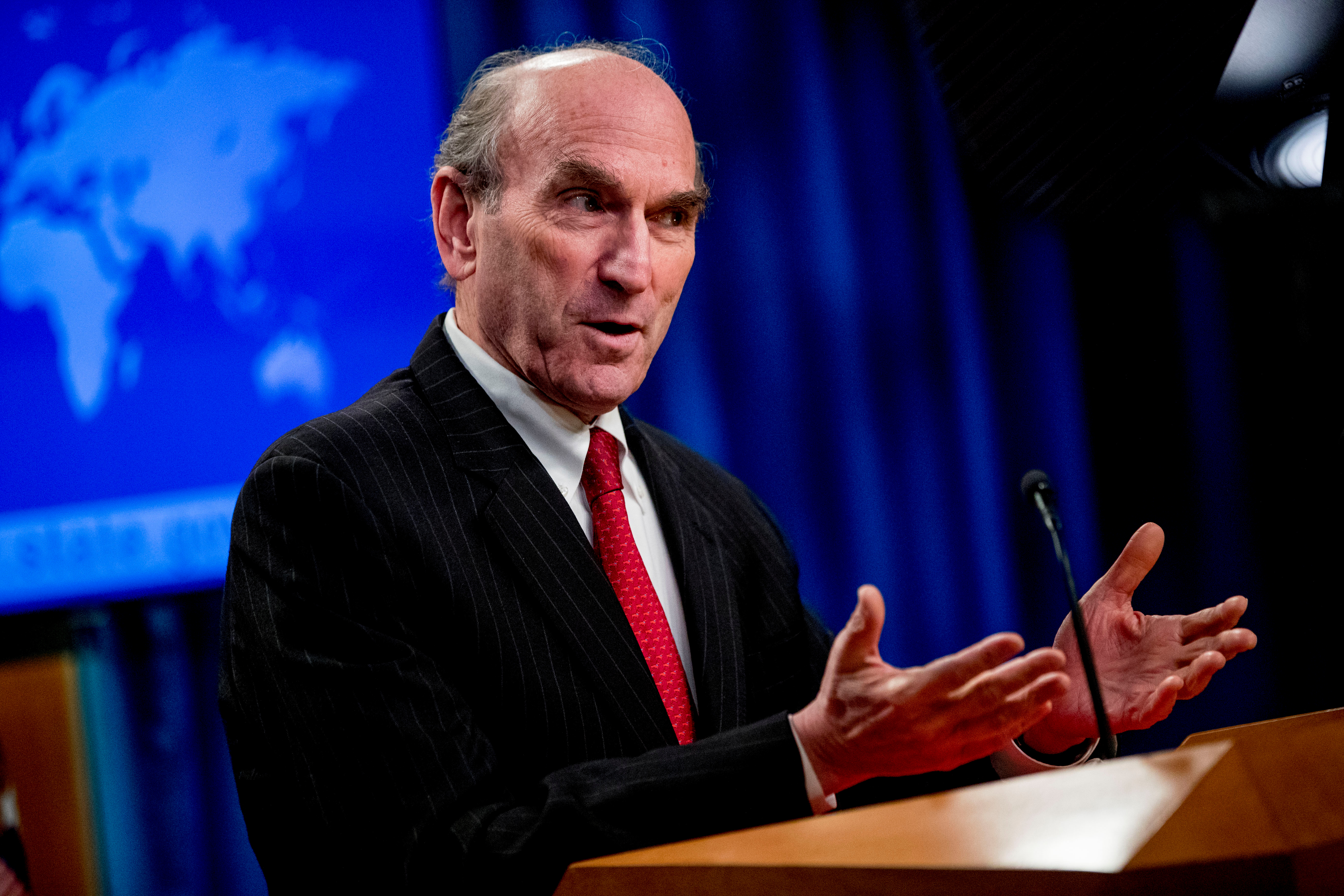 Elliott Abrams durante la conferencia de prensa (Andrew Harnik via REUTERS)