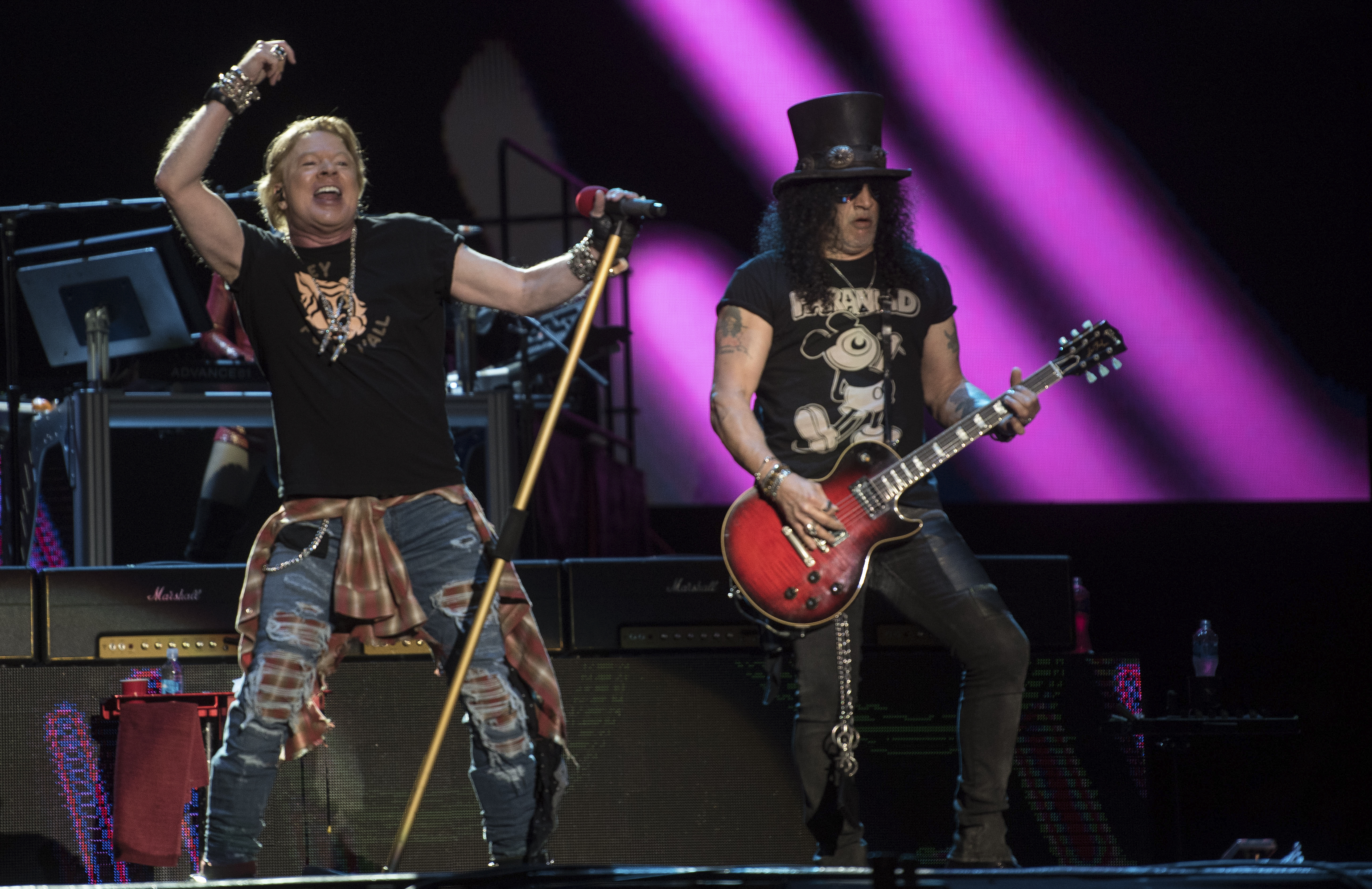 Axl Rose y Slash de la banda