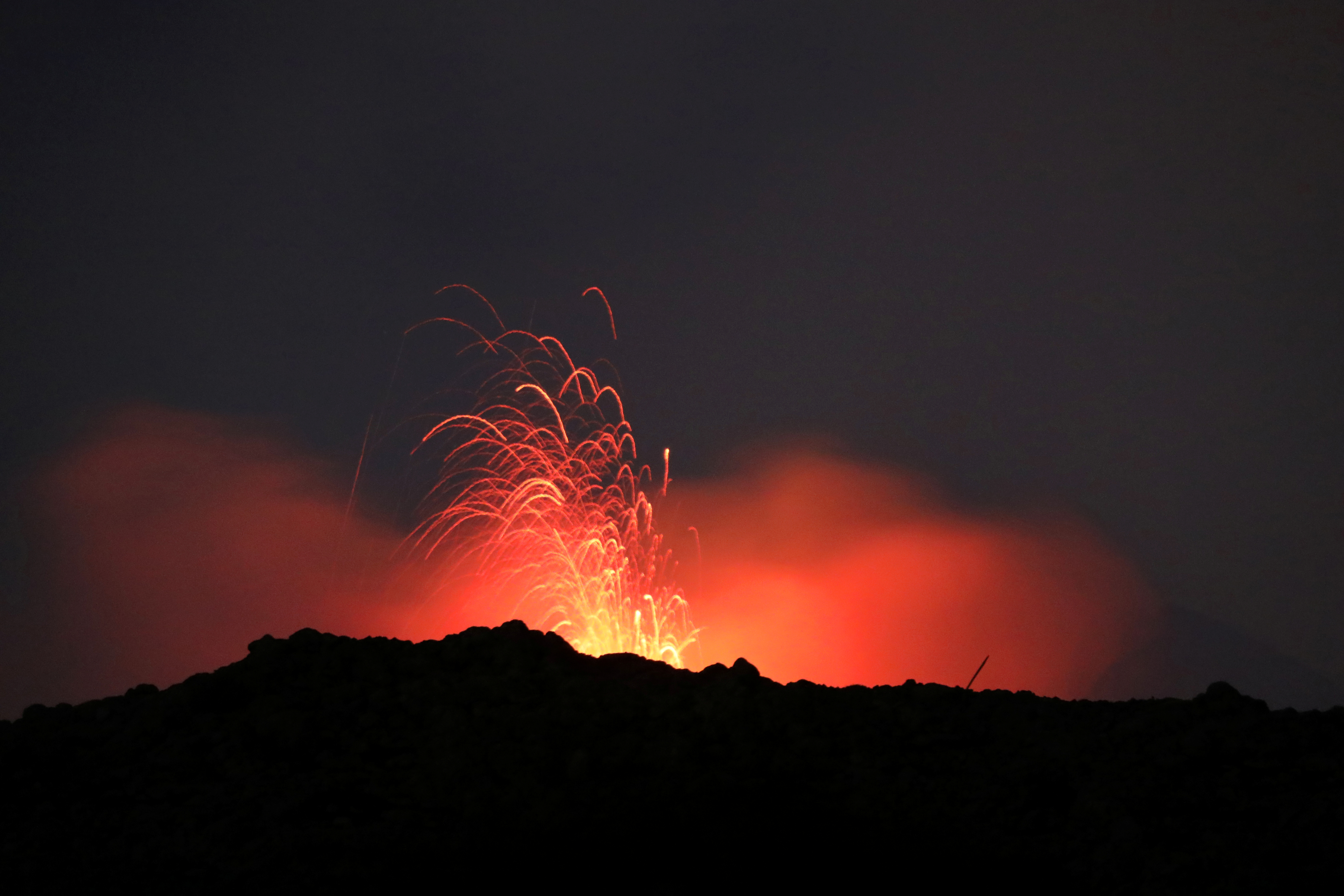 Espectacular erupción del Monte Etna durante este mes