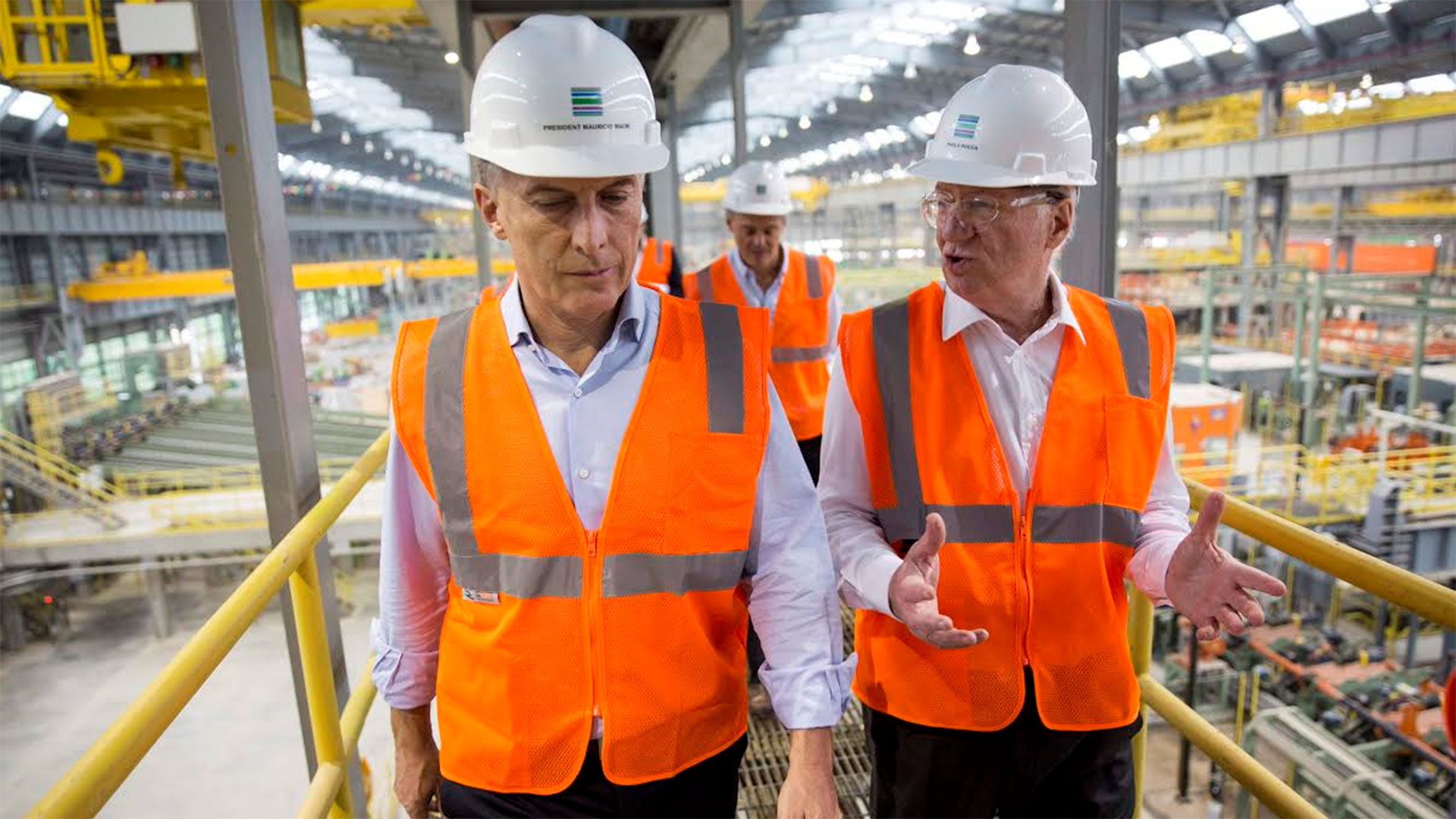 Macri vistó una planta de Tenaris en EEUU, junto a Paolo Rocca, dueño de la compañía