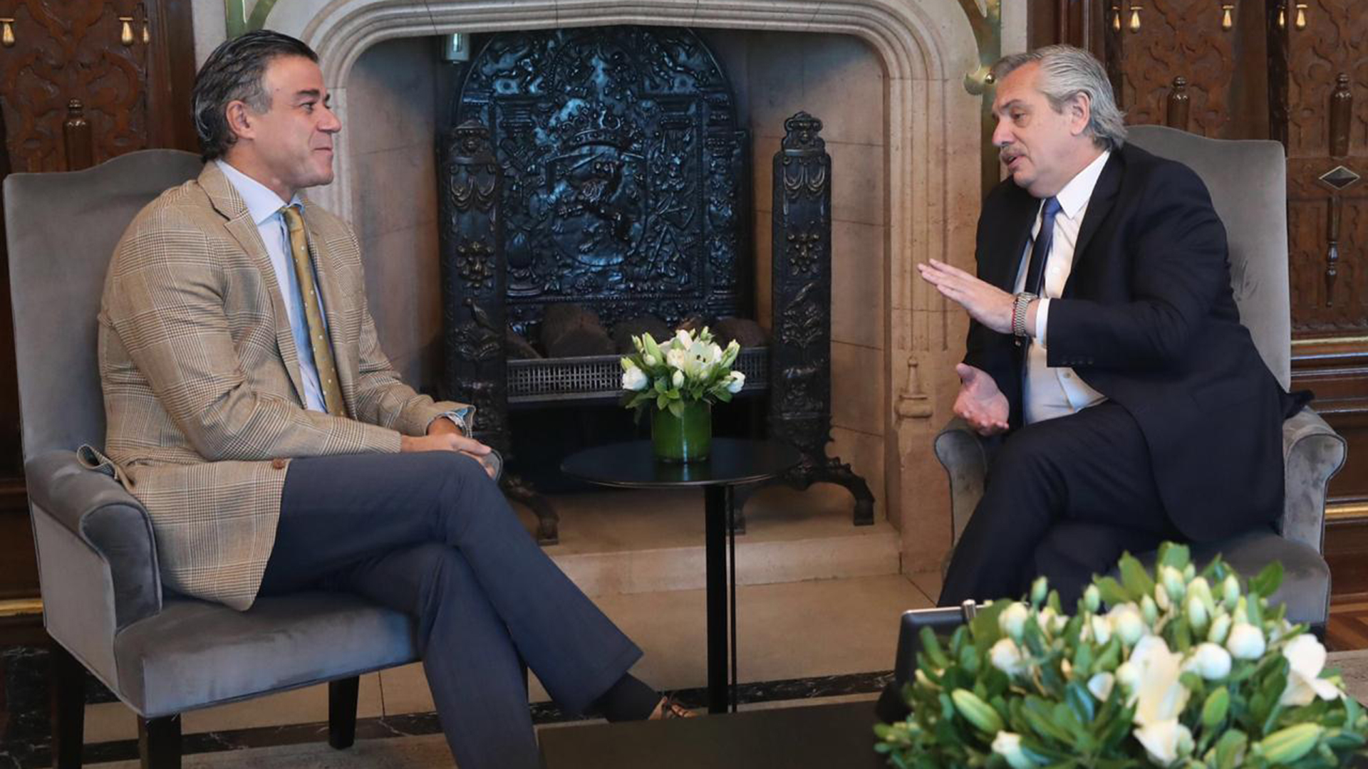 Alberto Fernández, en un reciente encuentro con Daniel Rafecas, su candidato a jefe de los fiscales.