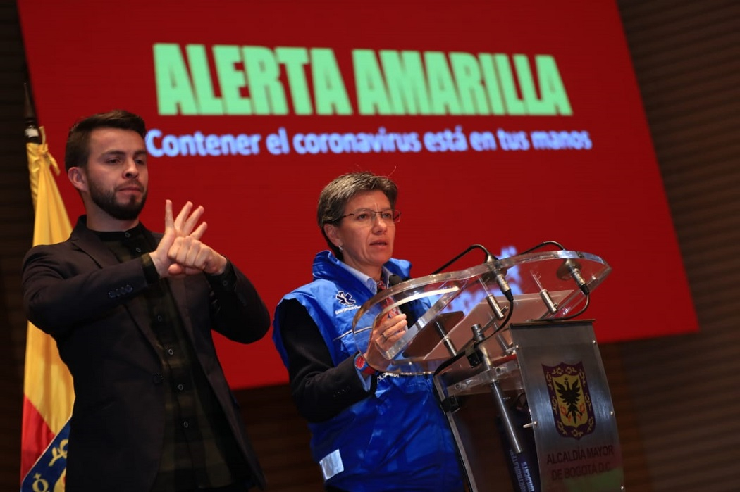 CLaduio López, alcaldesa de Bogotá, dijo que en la capital la cuarentena podría ir hasta junio,