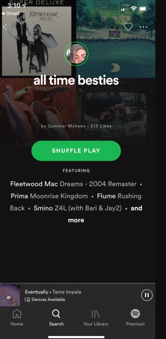 Mckeen es la primera influencer en usar los Spotify Stories: la función todavía no está disponible para todos los usuarios de la aplicación.